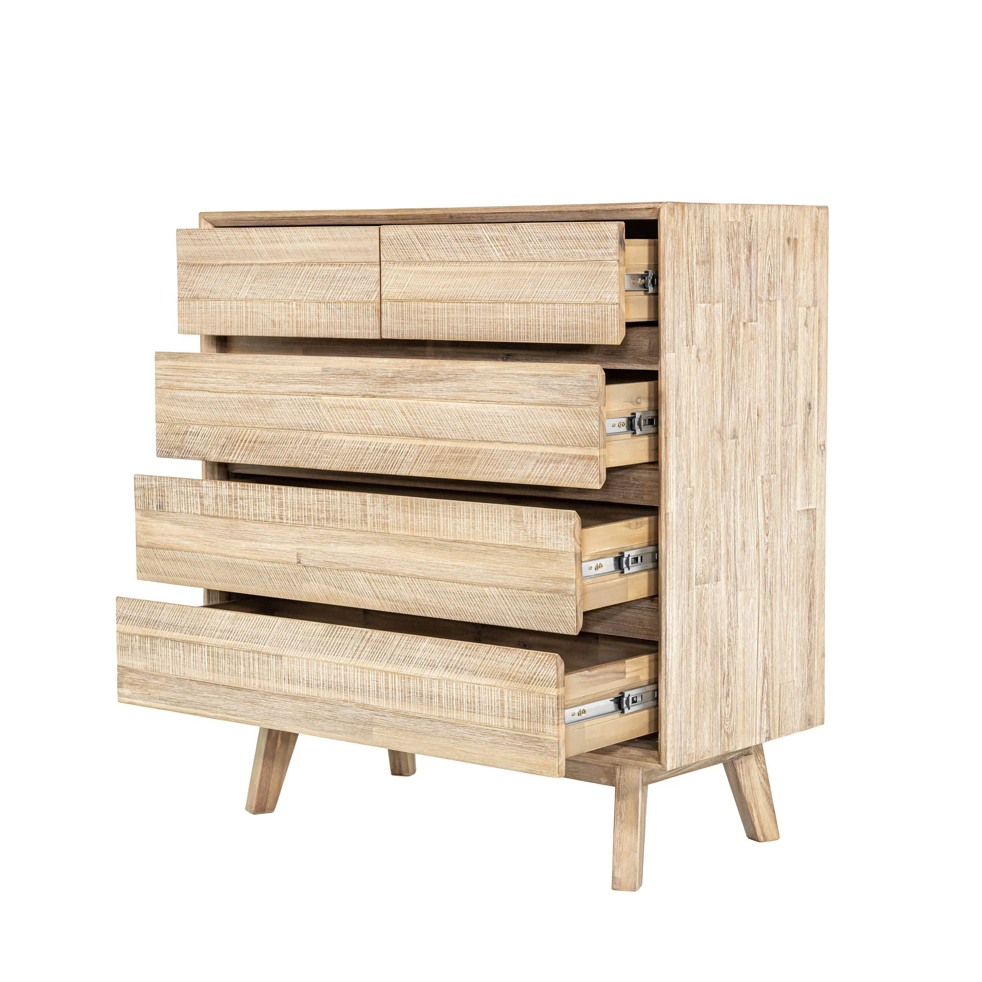 Gia 5 Drawer Chest - Light Driftwood - Image 6