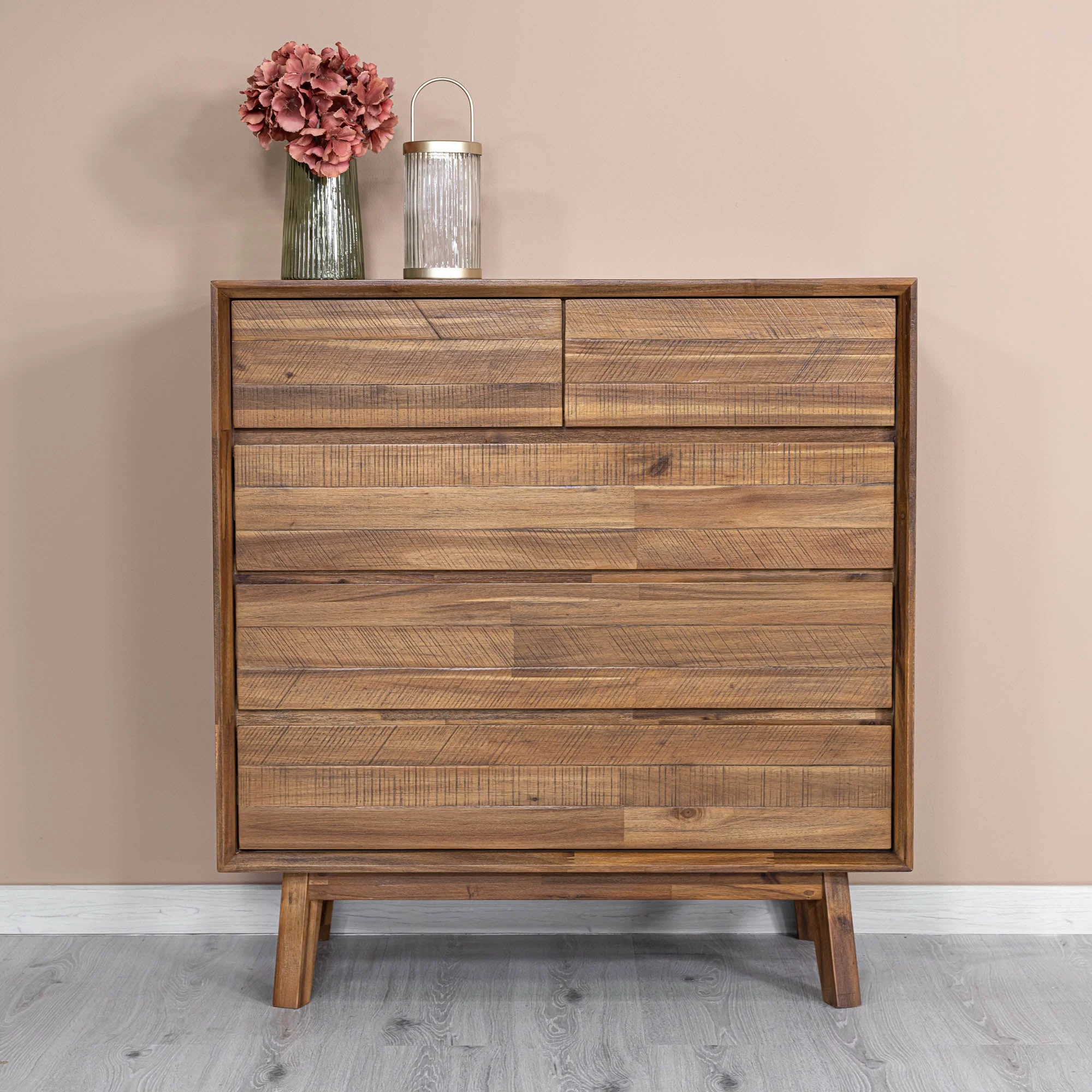 Gia 5 Drawer Chest - Warm Pecan - Image 2