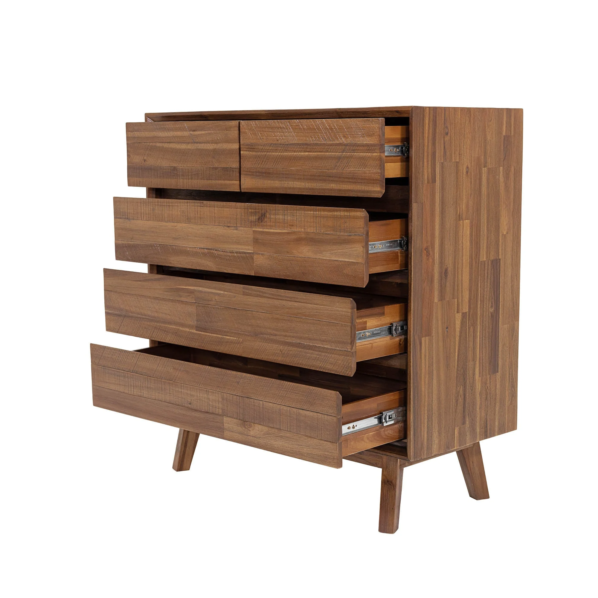 Gia 5 Drawer Chest - Warm Pecan - Image 5