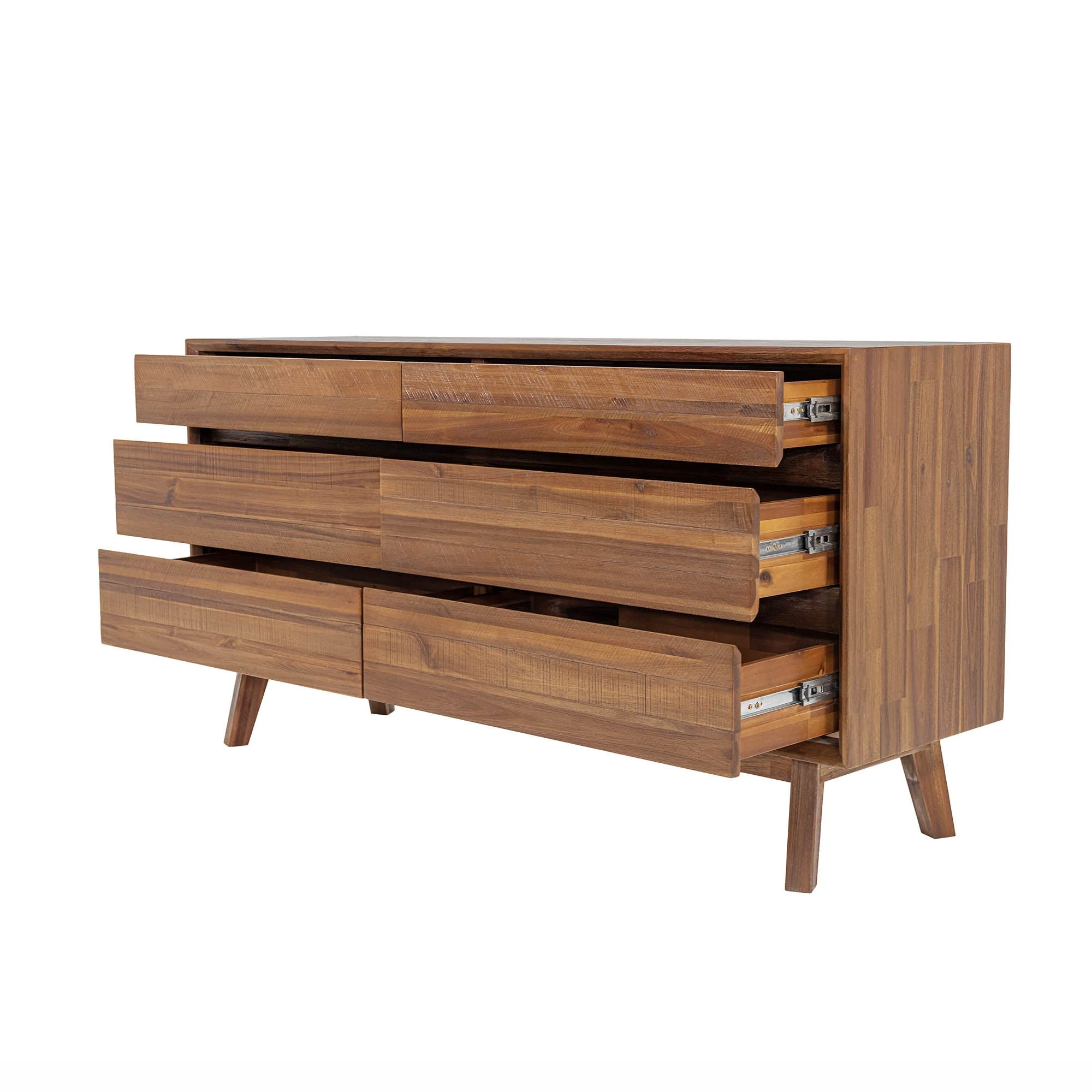 Gia 6 Drawer Dresser - Warm Pecan - Image 4
