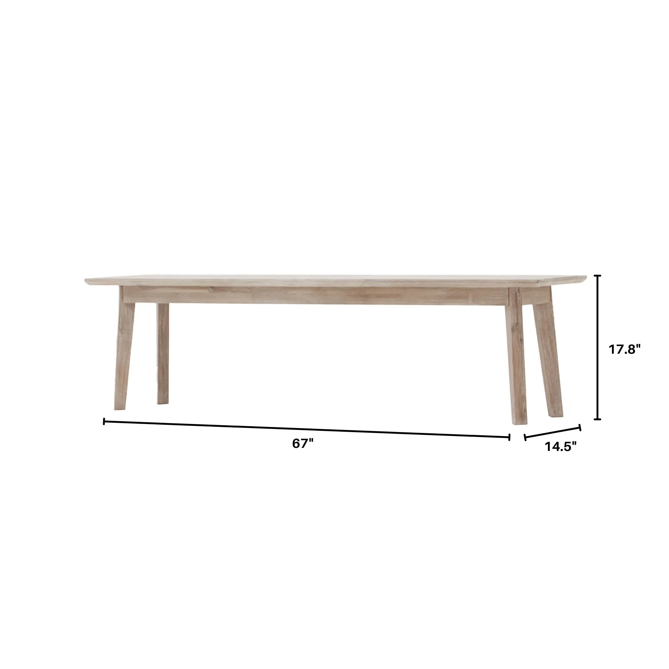Gia Bench - Light Driftwood - Image 3