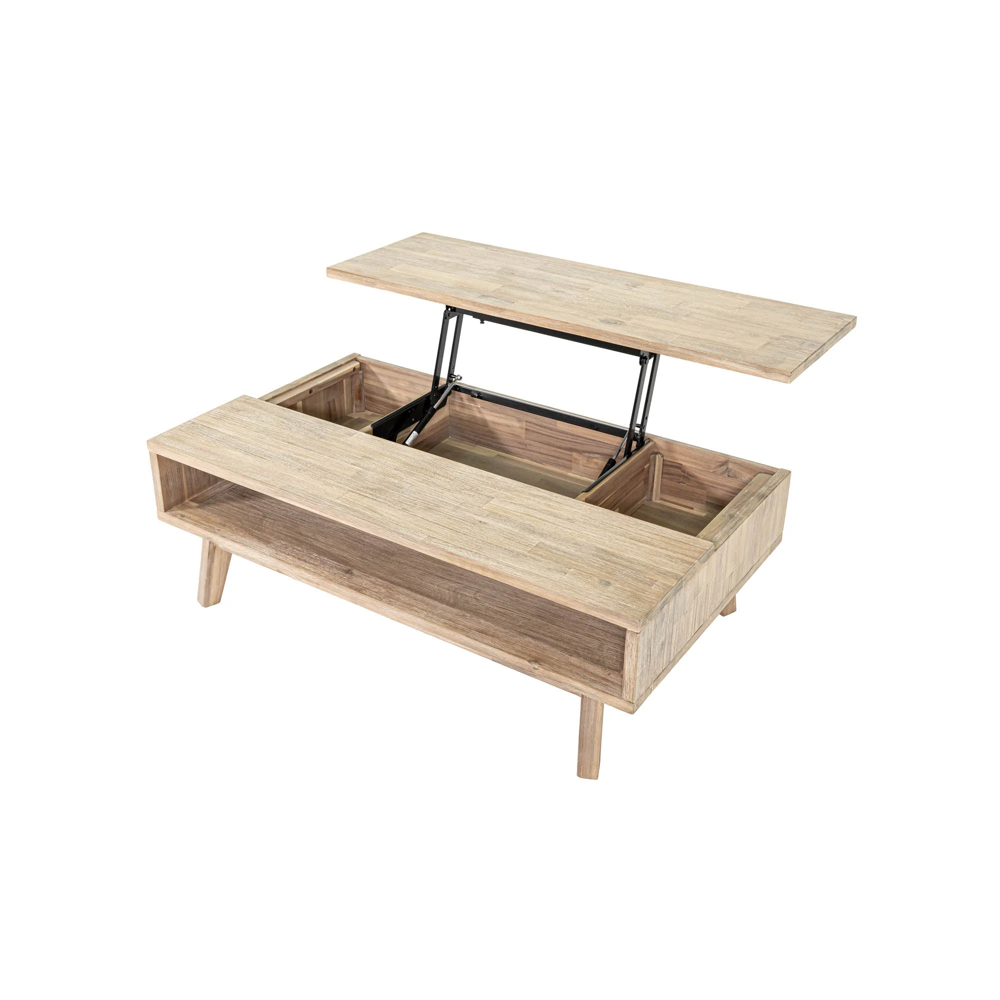 Gia Coffee Table w/ Lift Top - Light Driftwood - Image 13