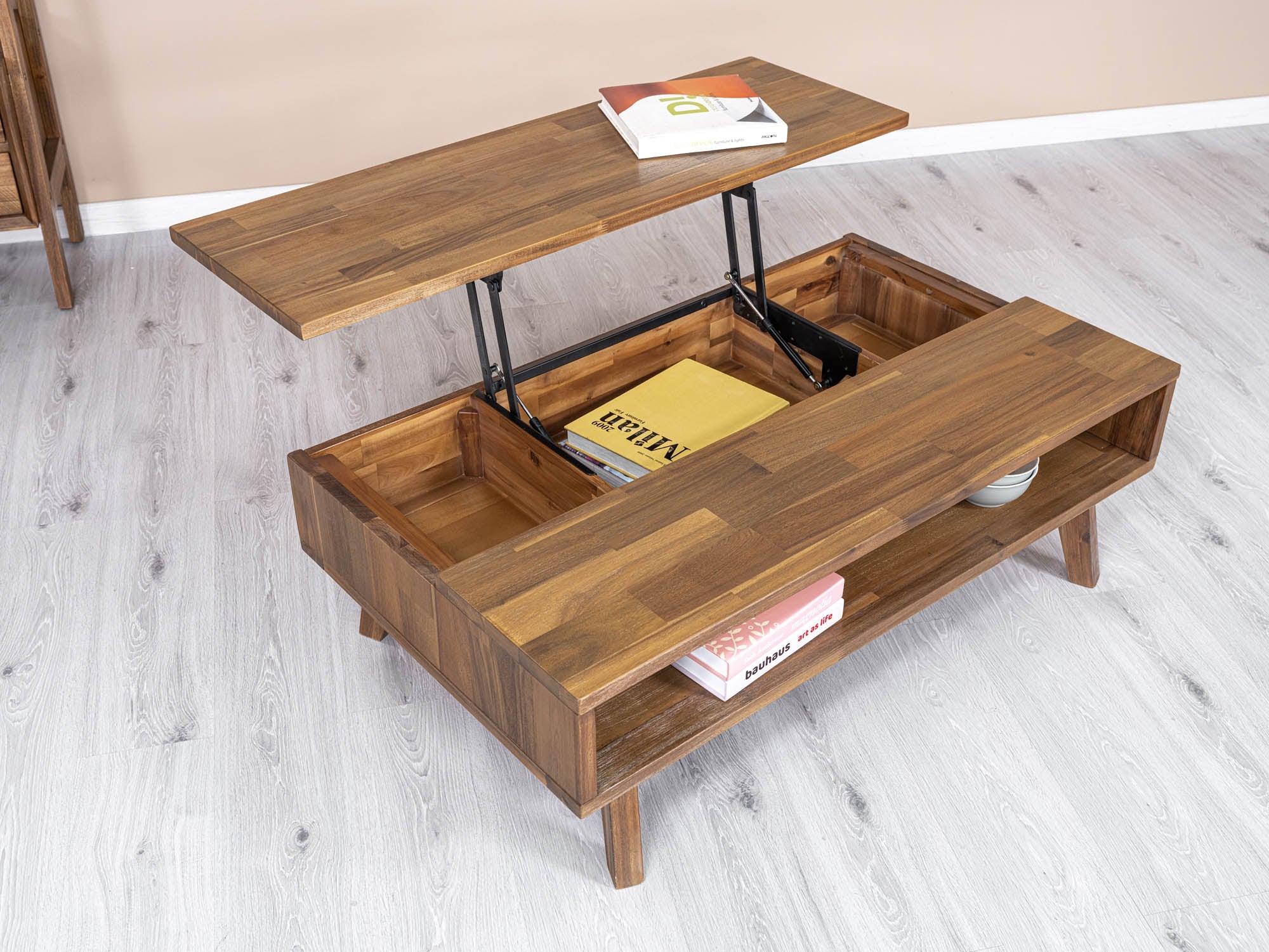 Gia Coffee Table w/ Lift Top - Warm Pecan - Image 20