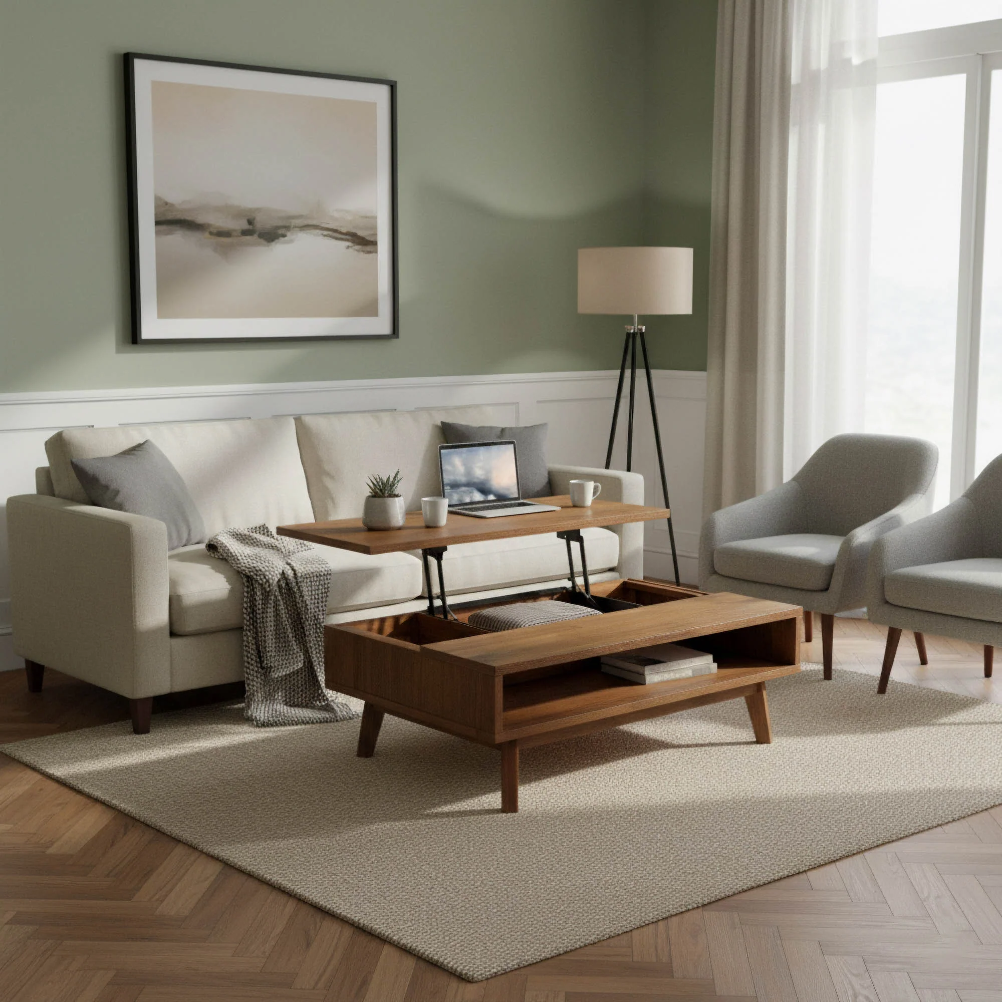 Gia Coffee Table w/ Lift Top - Warm Pecan - Image 21