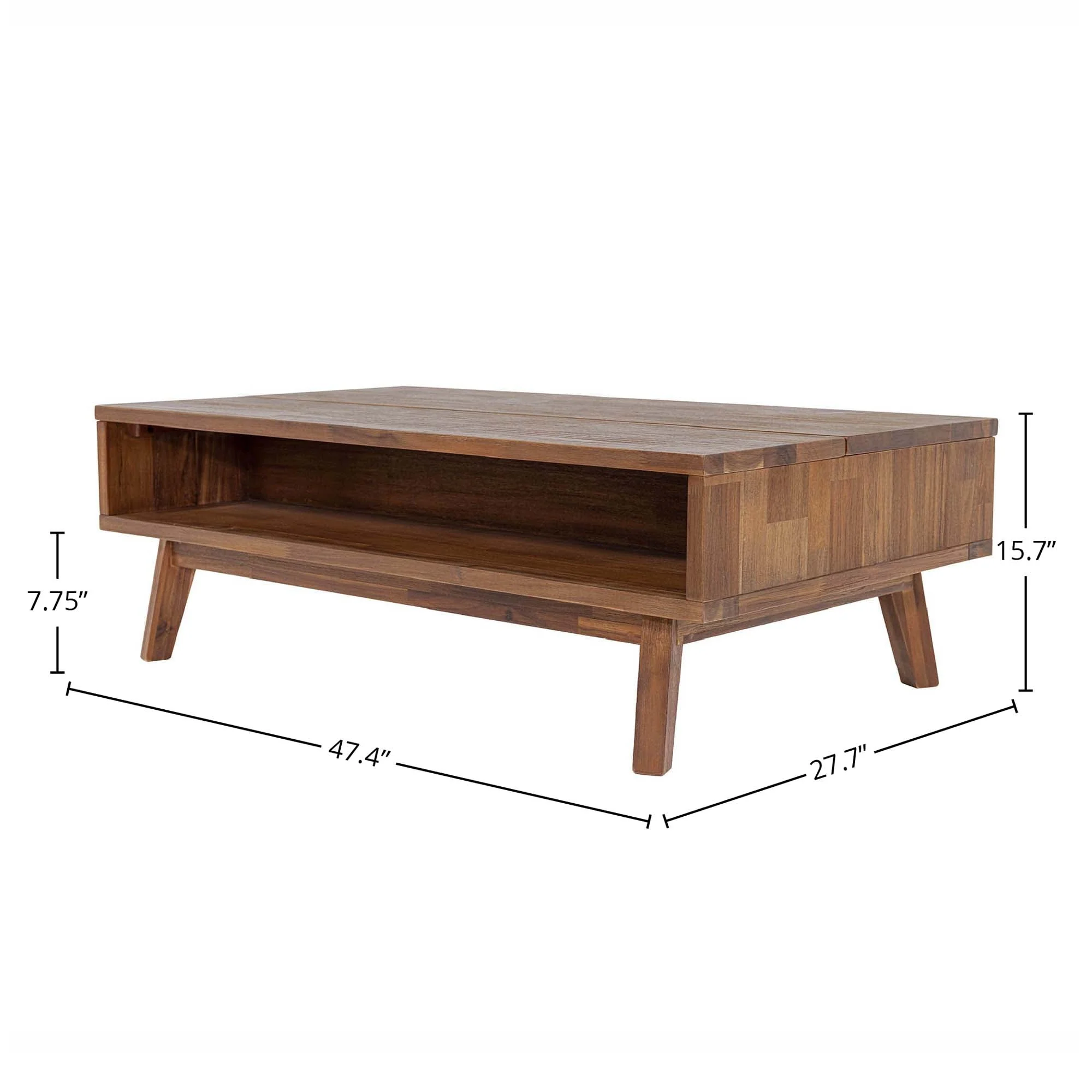 Gia Coffee Table w/ Lift Top - Warm Pecan - Image 3