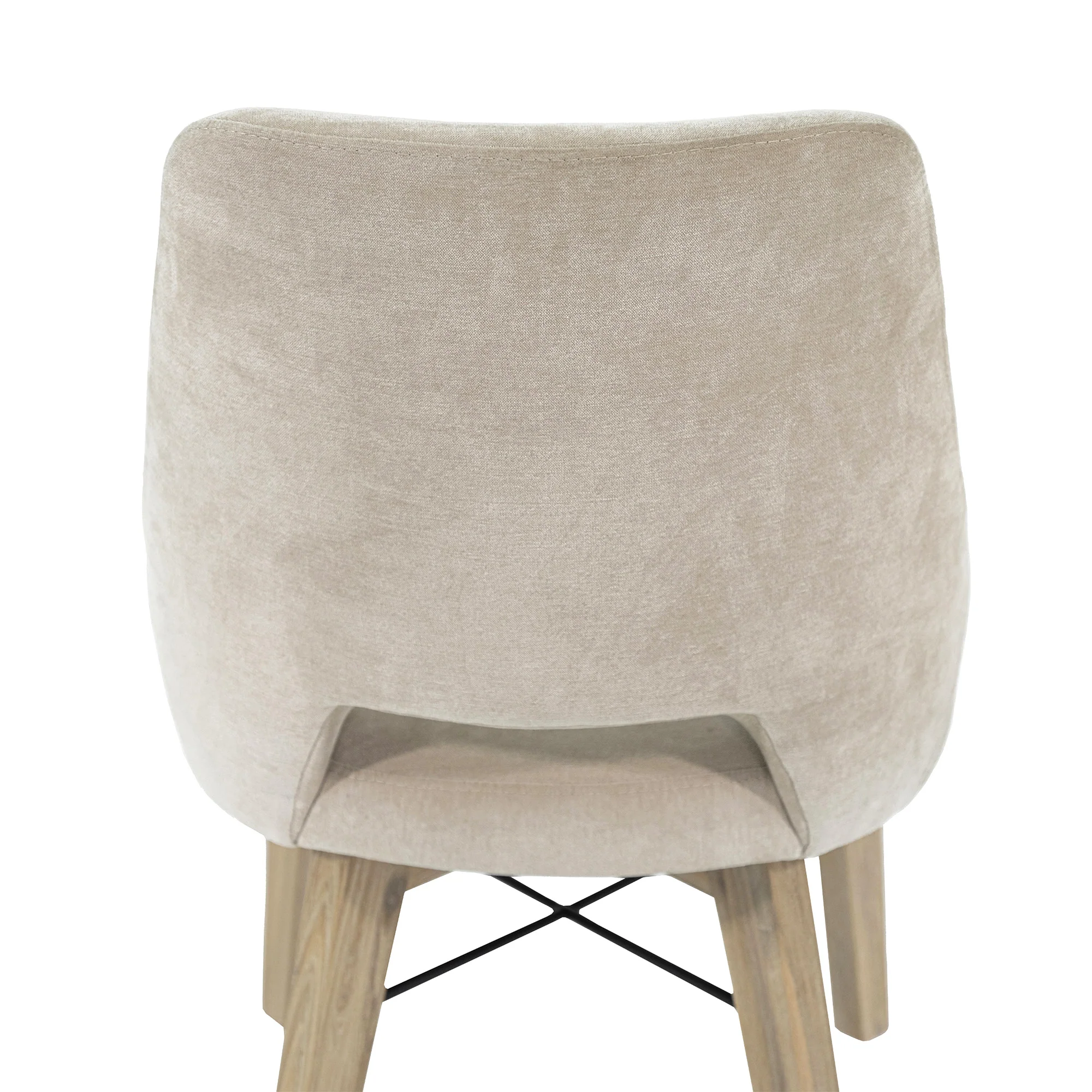 Gia Curved Dining Chair - Sand/Light Driftwood - Image 10