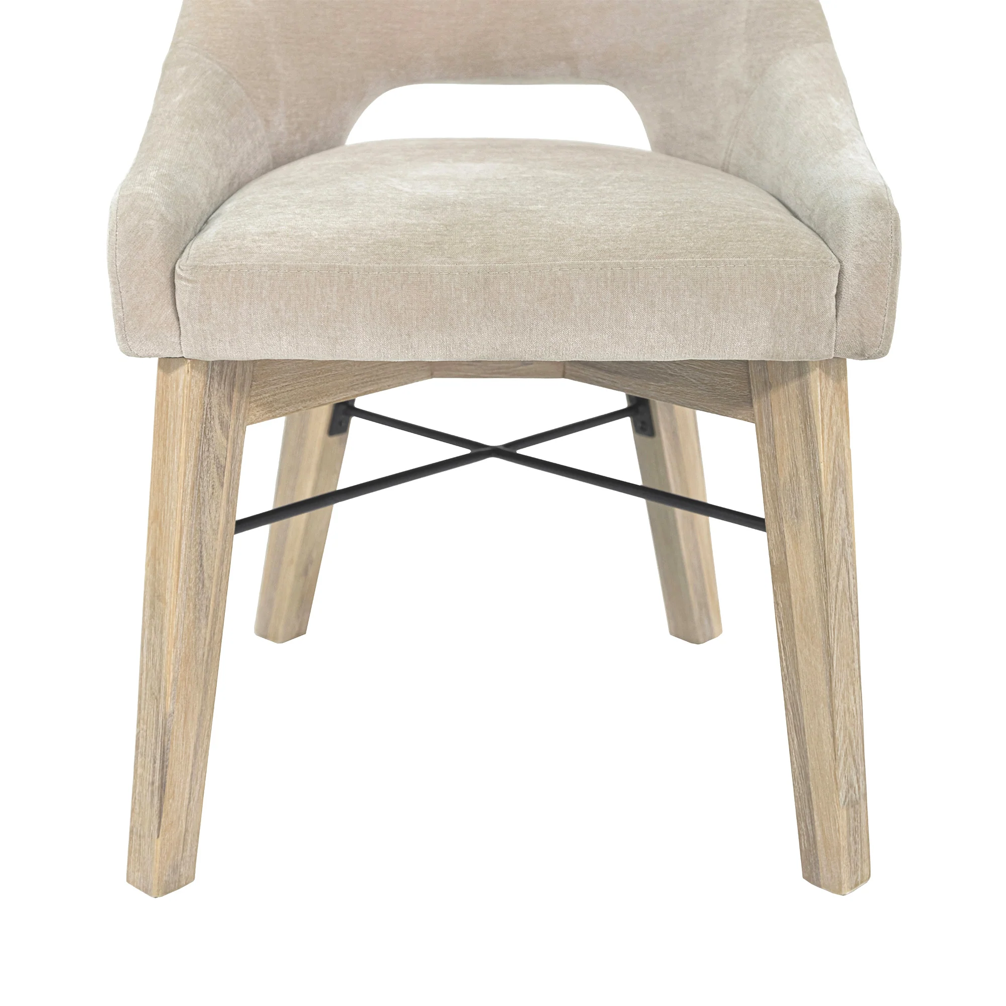 Gia Curved Dining Chair - Sand/Light Driftwood - Image 12