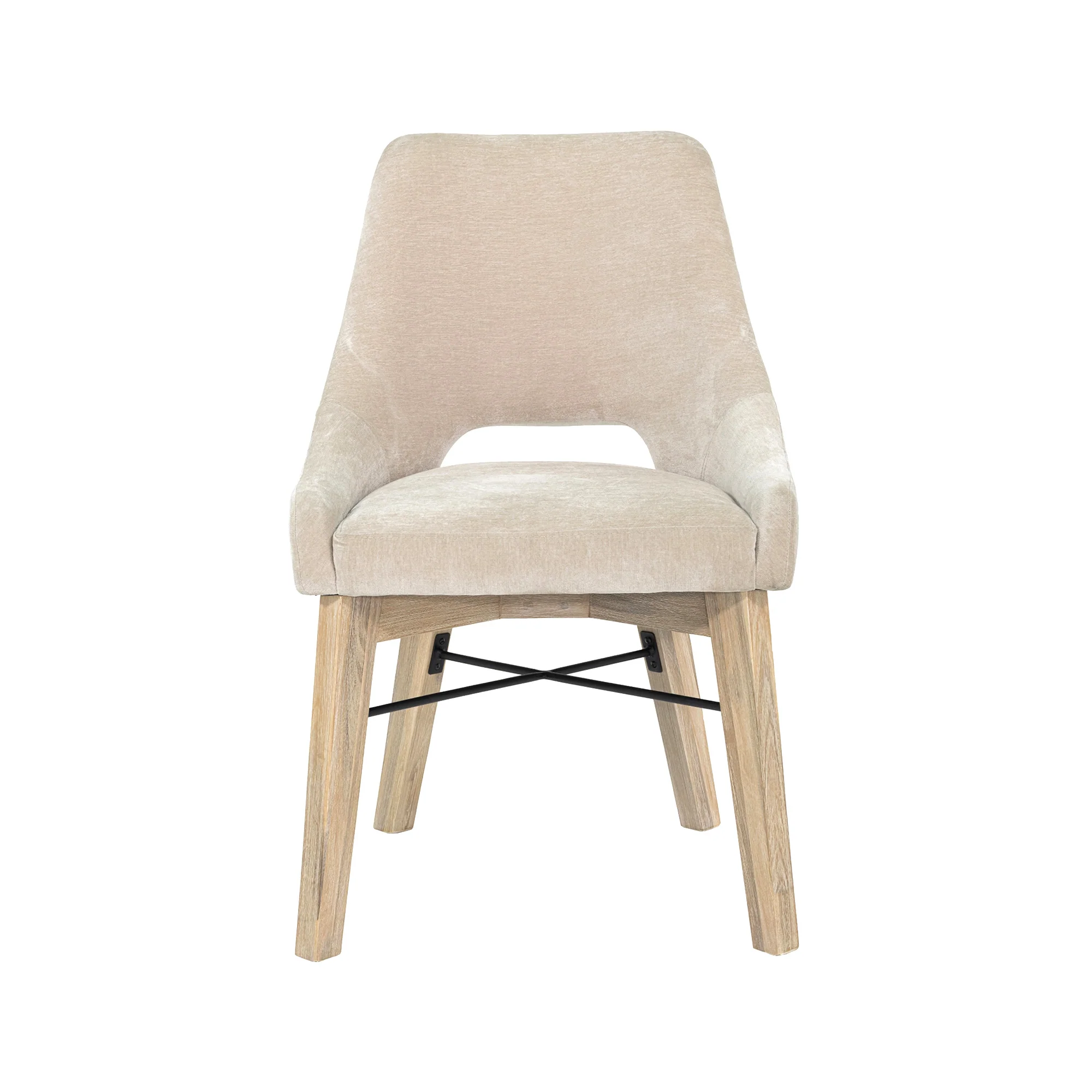 Gia Curved Dining Chair - Sand/Light Driftwood - Image 4