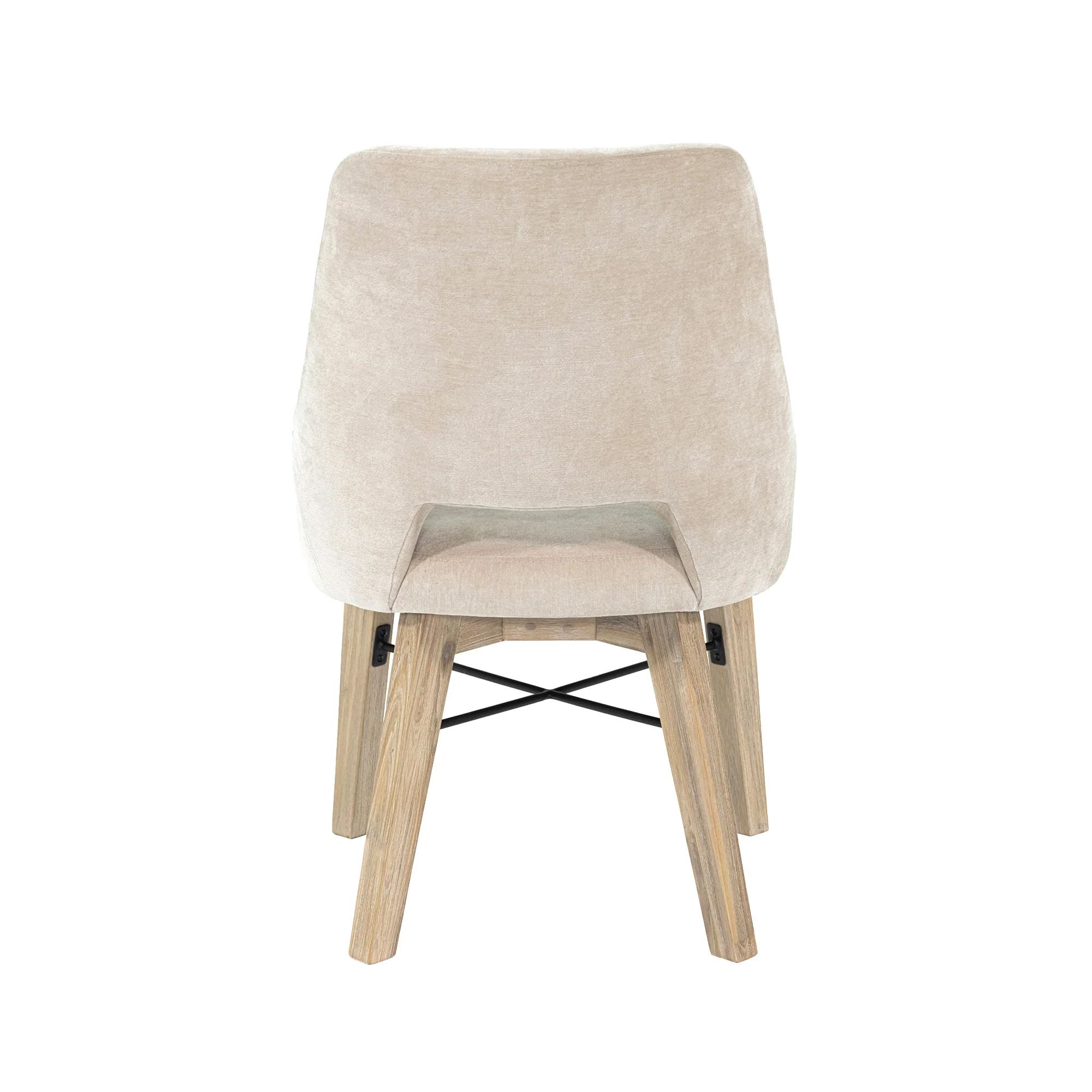 Gia Curved Dining Chair - Sand/Light Driftwood - Image 6