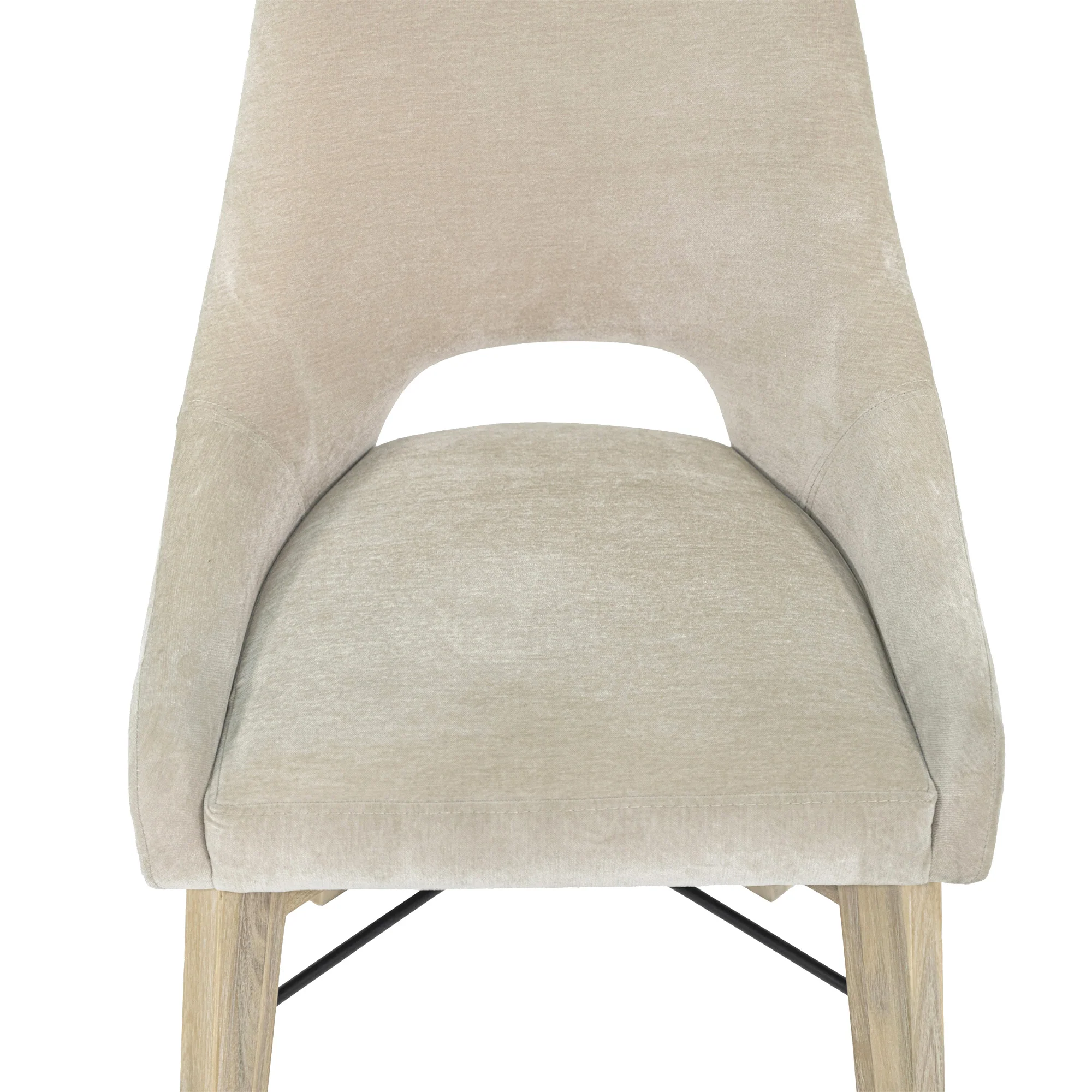 Gia Curved Dining Chair - Sand/Light Driftwood - Image 8