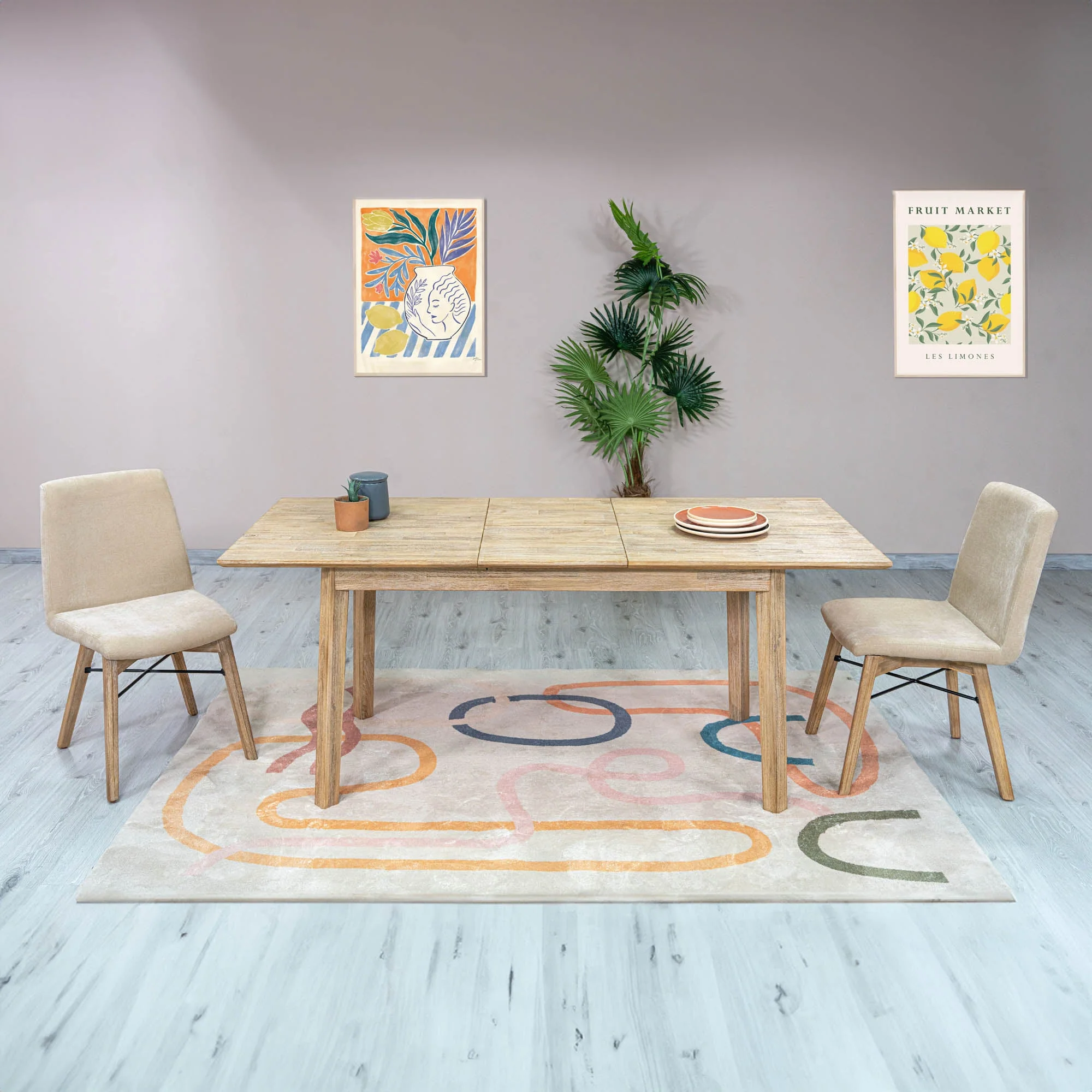 Gia Dining Chair - Light Driftwood - Sand - Image 11