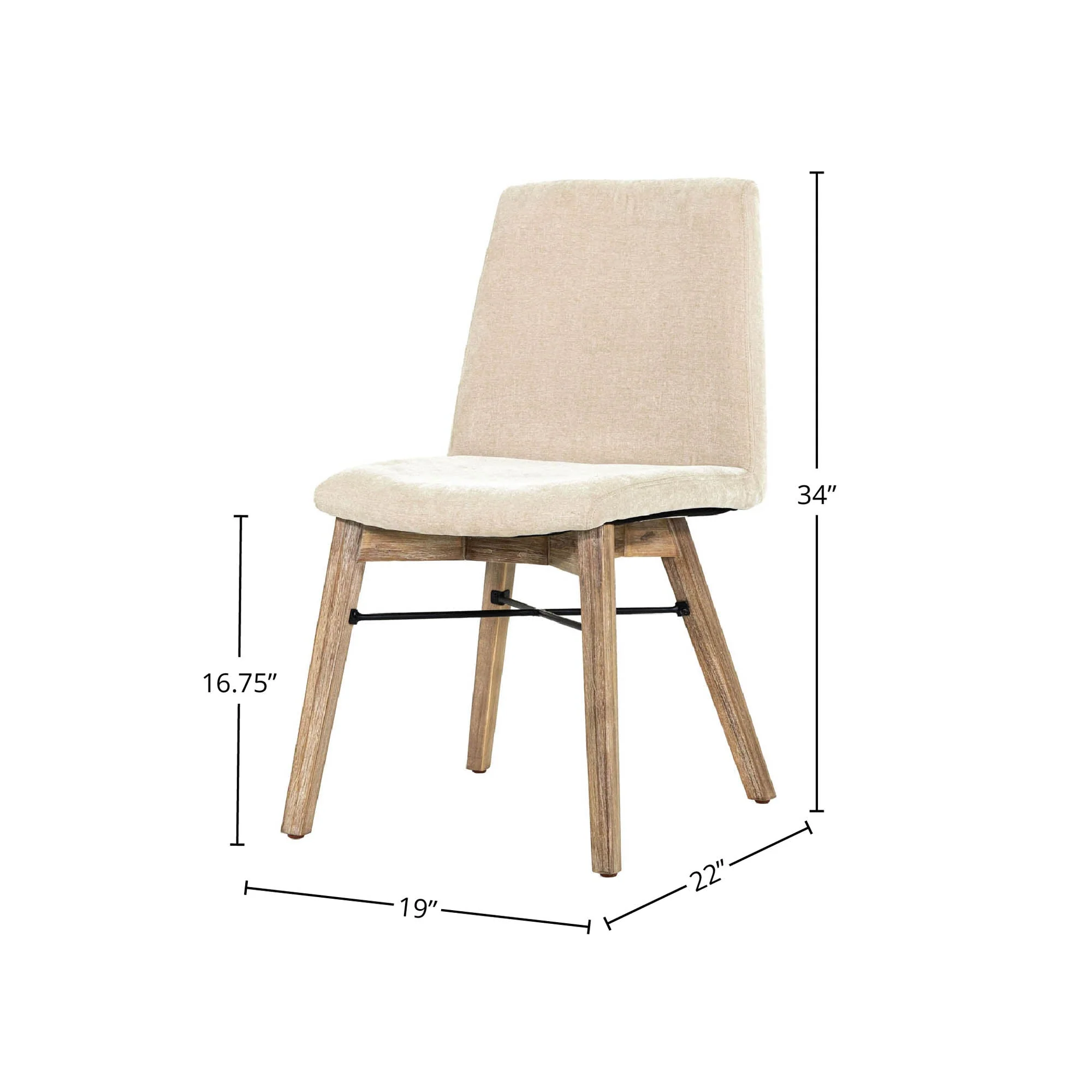 Gia Dining Chair - Light Driftwood - Sand - Image 3