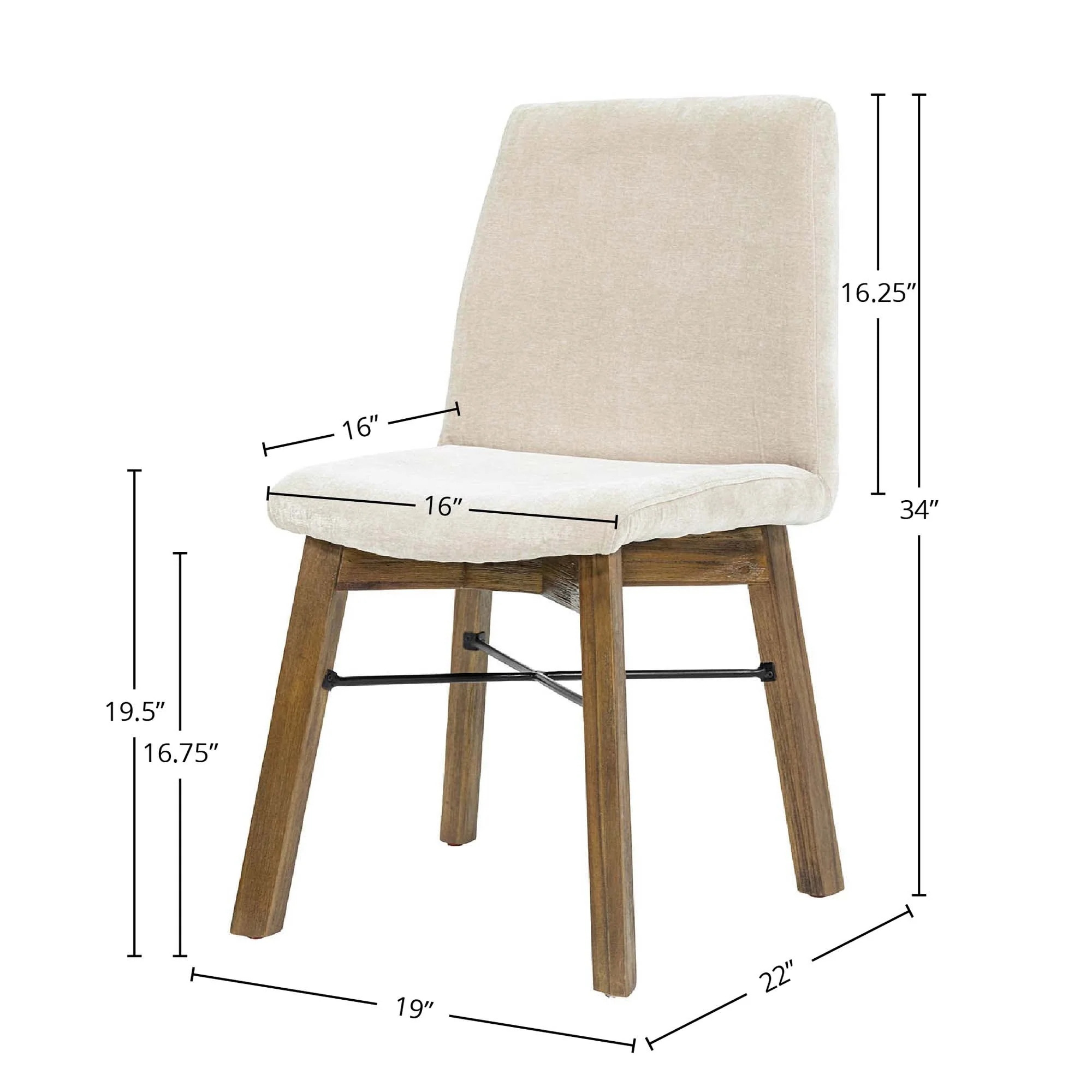 Gia Dining Chair - Warm Pecan - Sand - Image 3