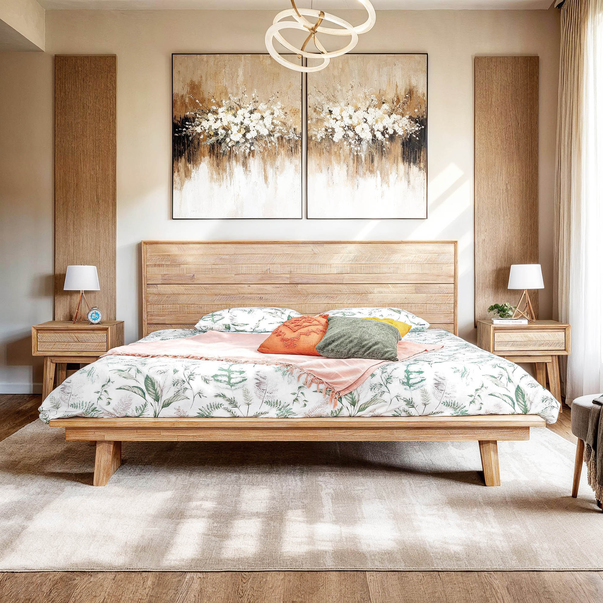 Gia King Bed - Light Driftwood - Image 2