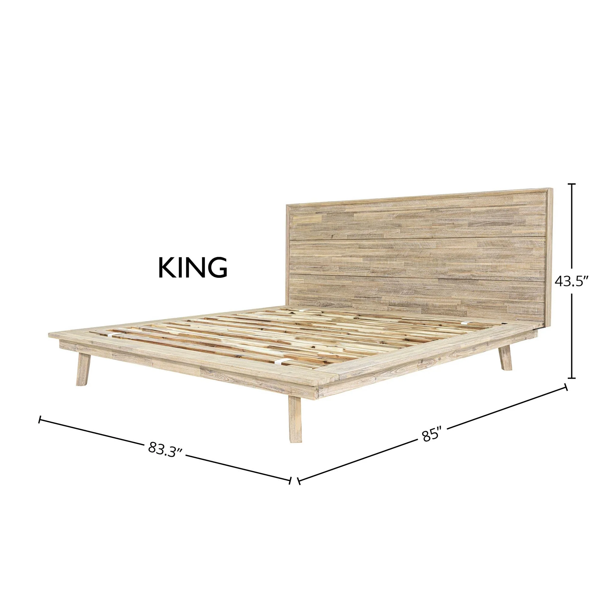Gia King Bed - Light Driftwood - Image 3