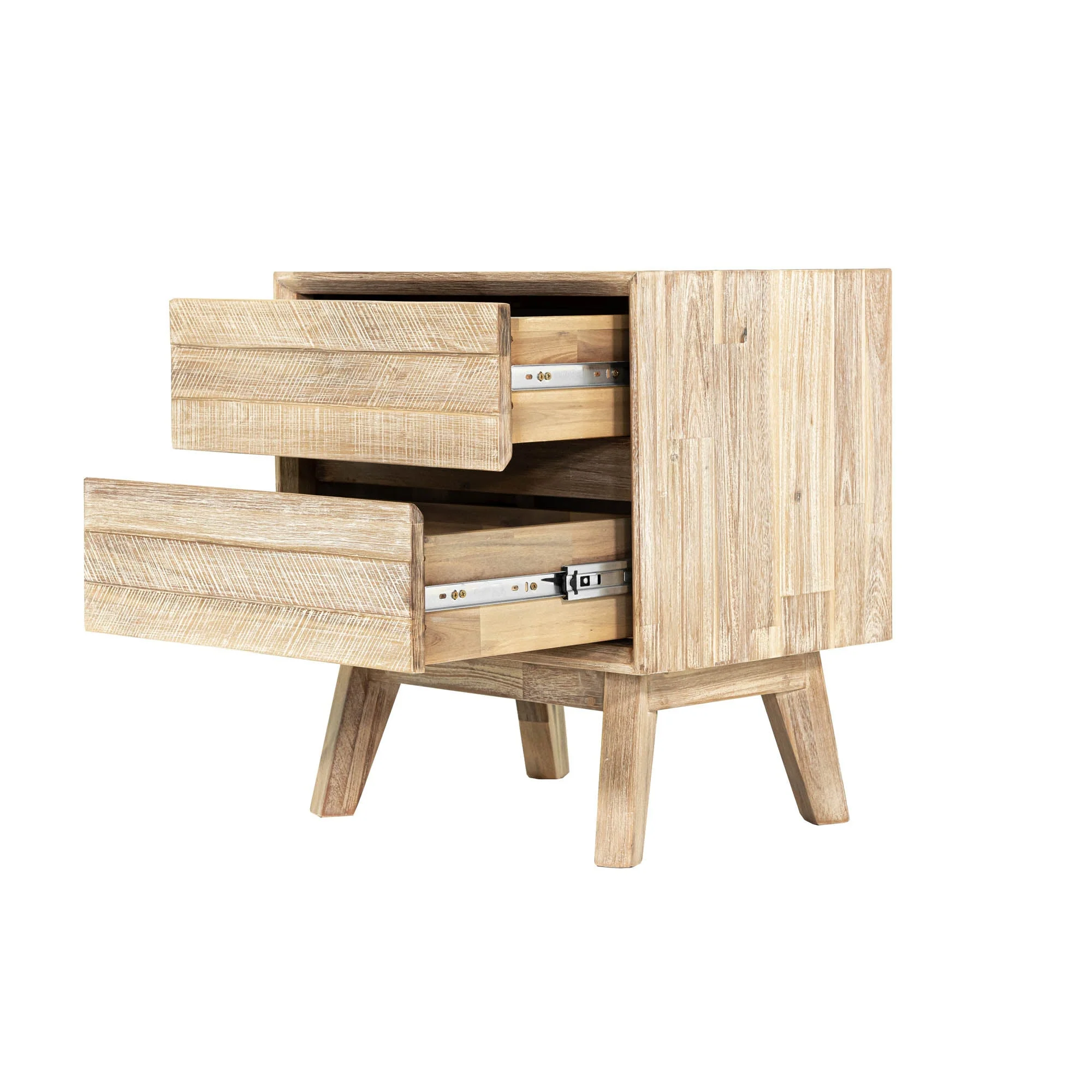 Gia 2 Drawer Nightstand - Light Driftwood - Image 12