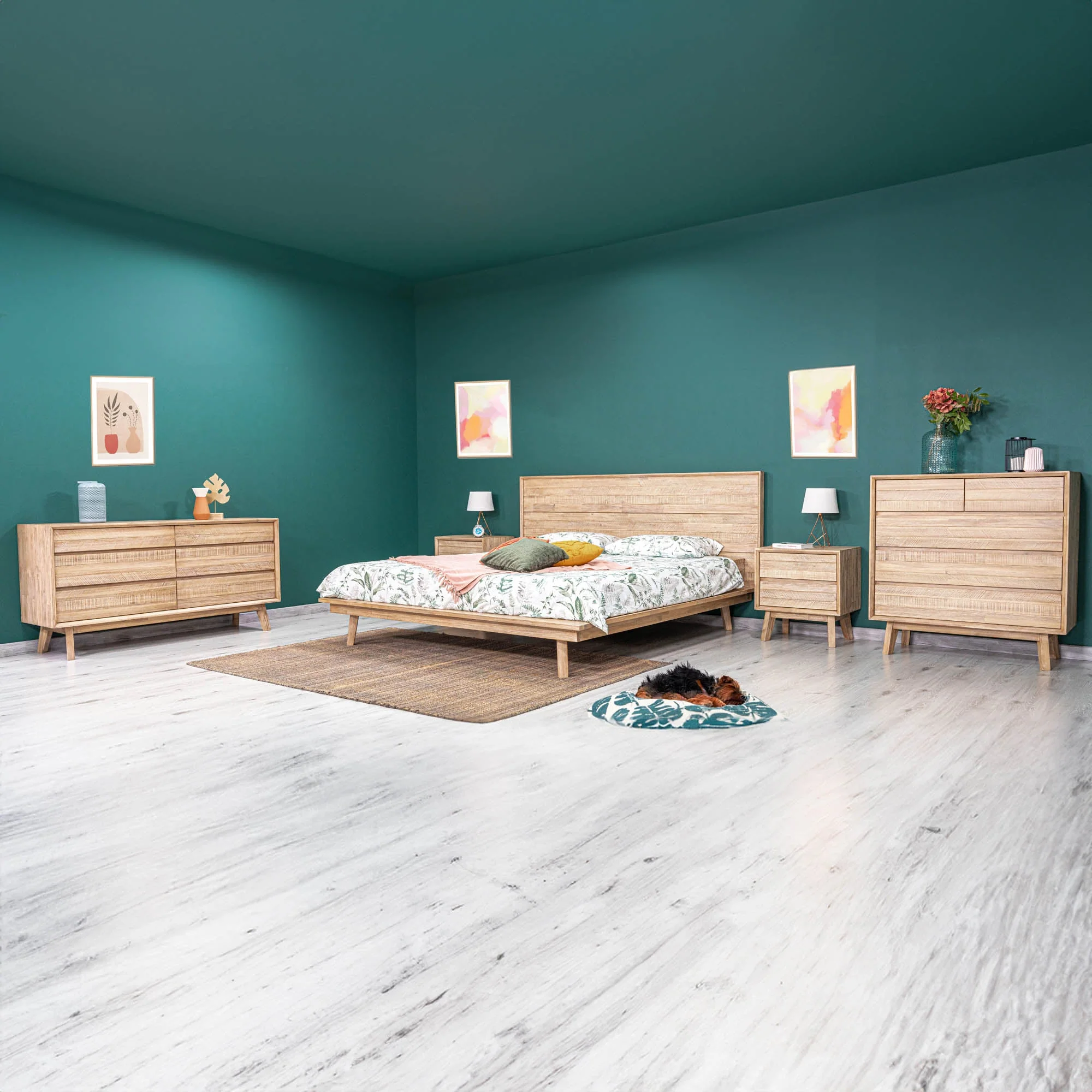 Gia 2 Drawer Nightstand - Light Driftwood - Image 7