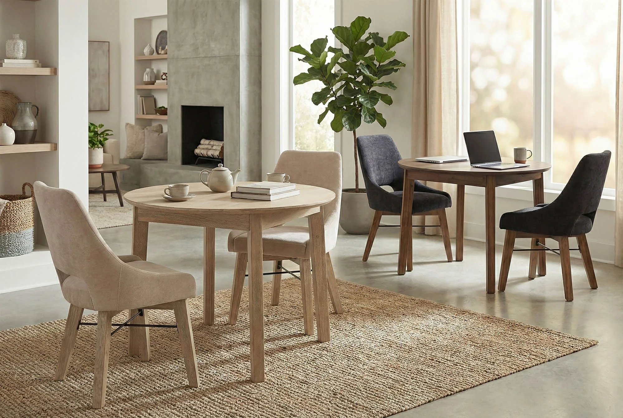 Gia Round Dining Table - Warm Pecan - Image 10