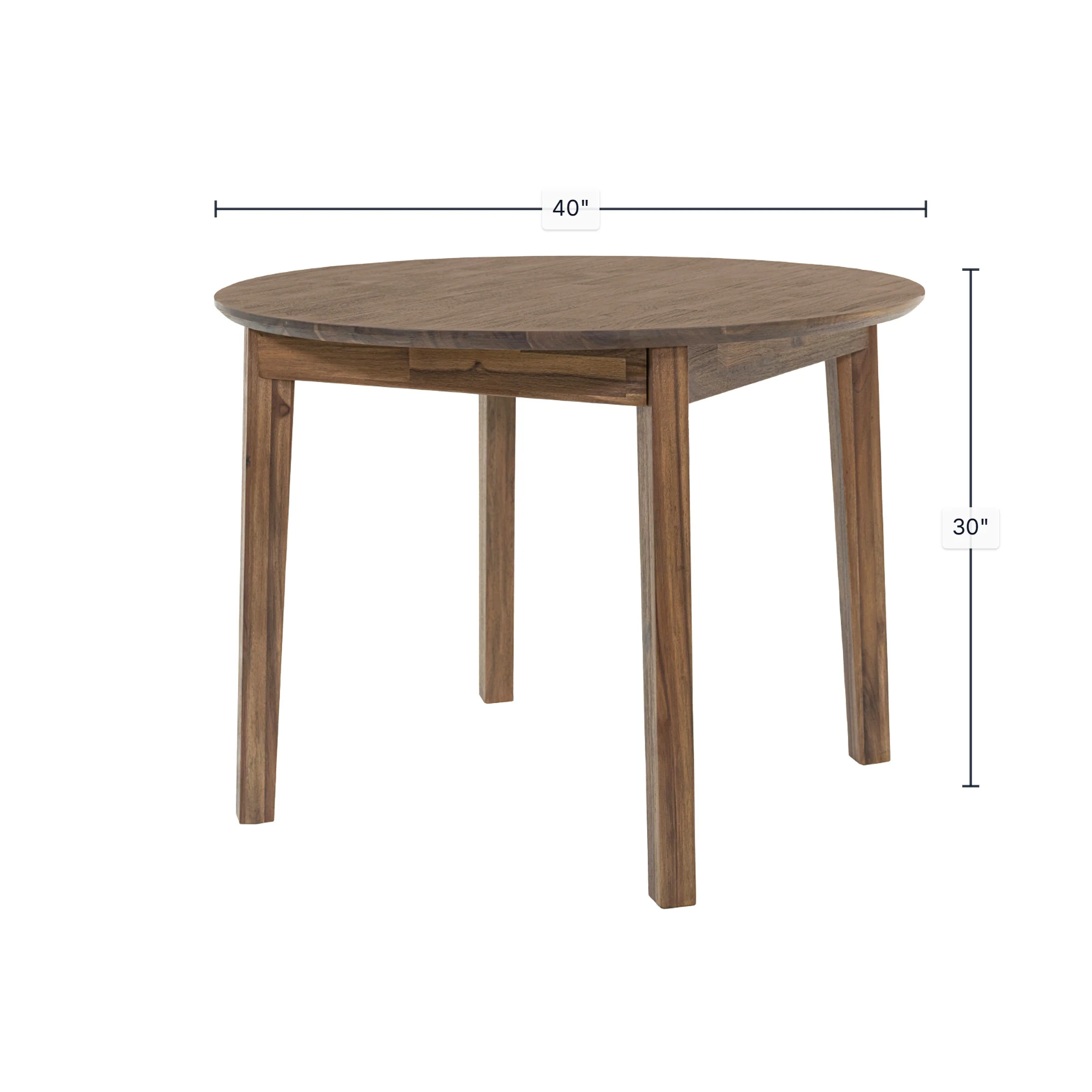 Gia Round Dining Table - Warm Pecan - Image 3