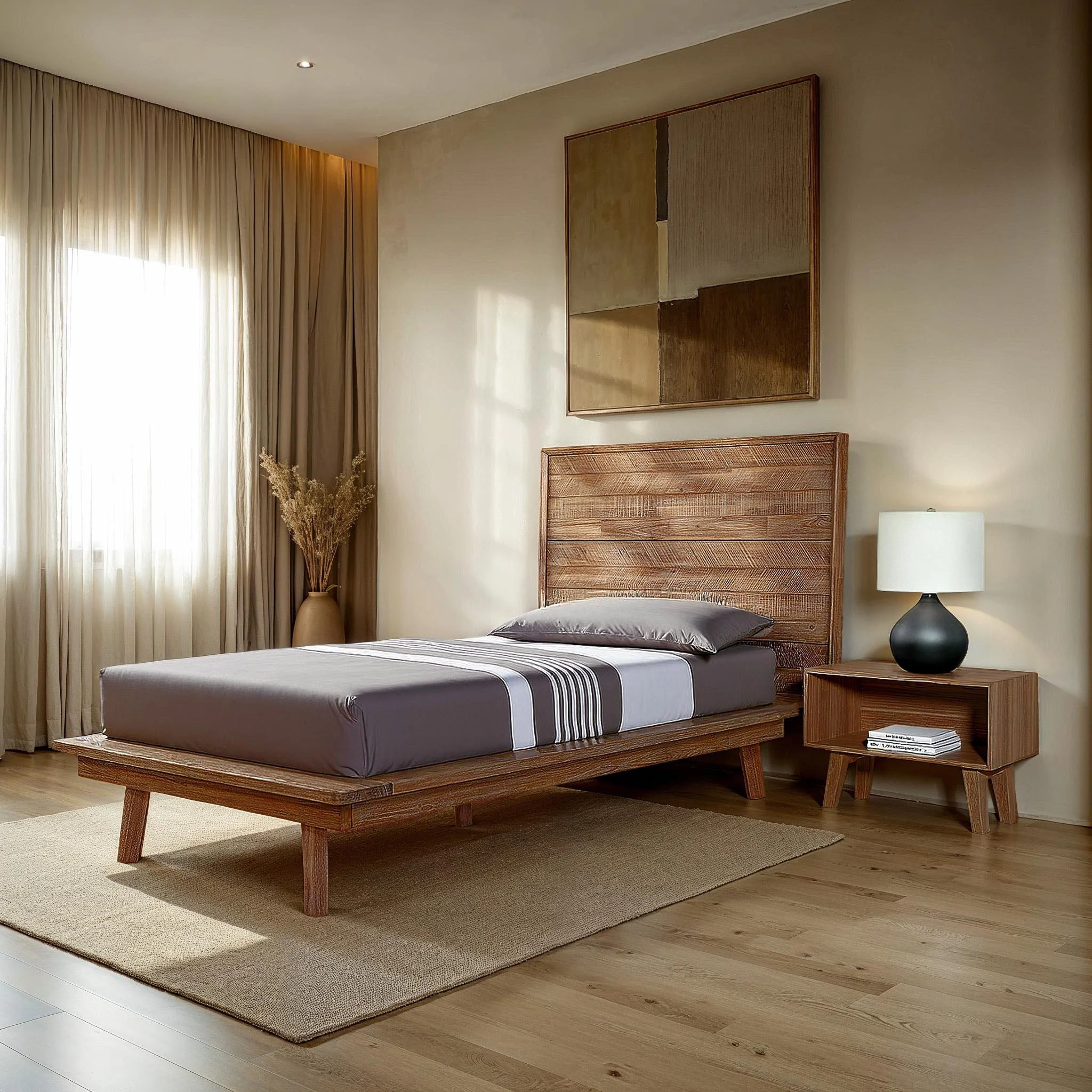 Gia Single Bed - Warm Pecan - Image 2