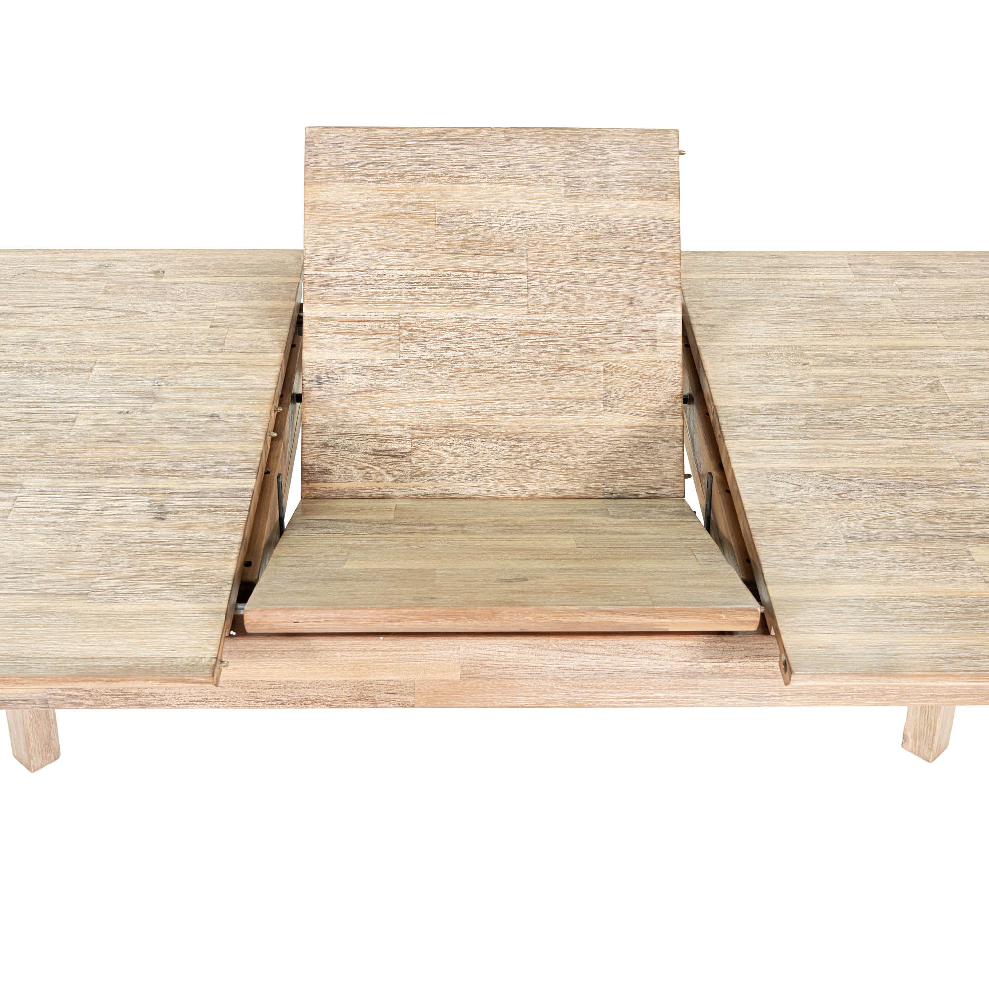 Gia Small Extension Dining Table w/ Butterfly System 55/71” - Light Driftwood - Image 11