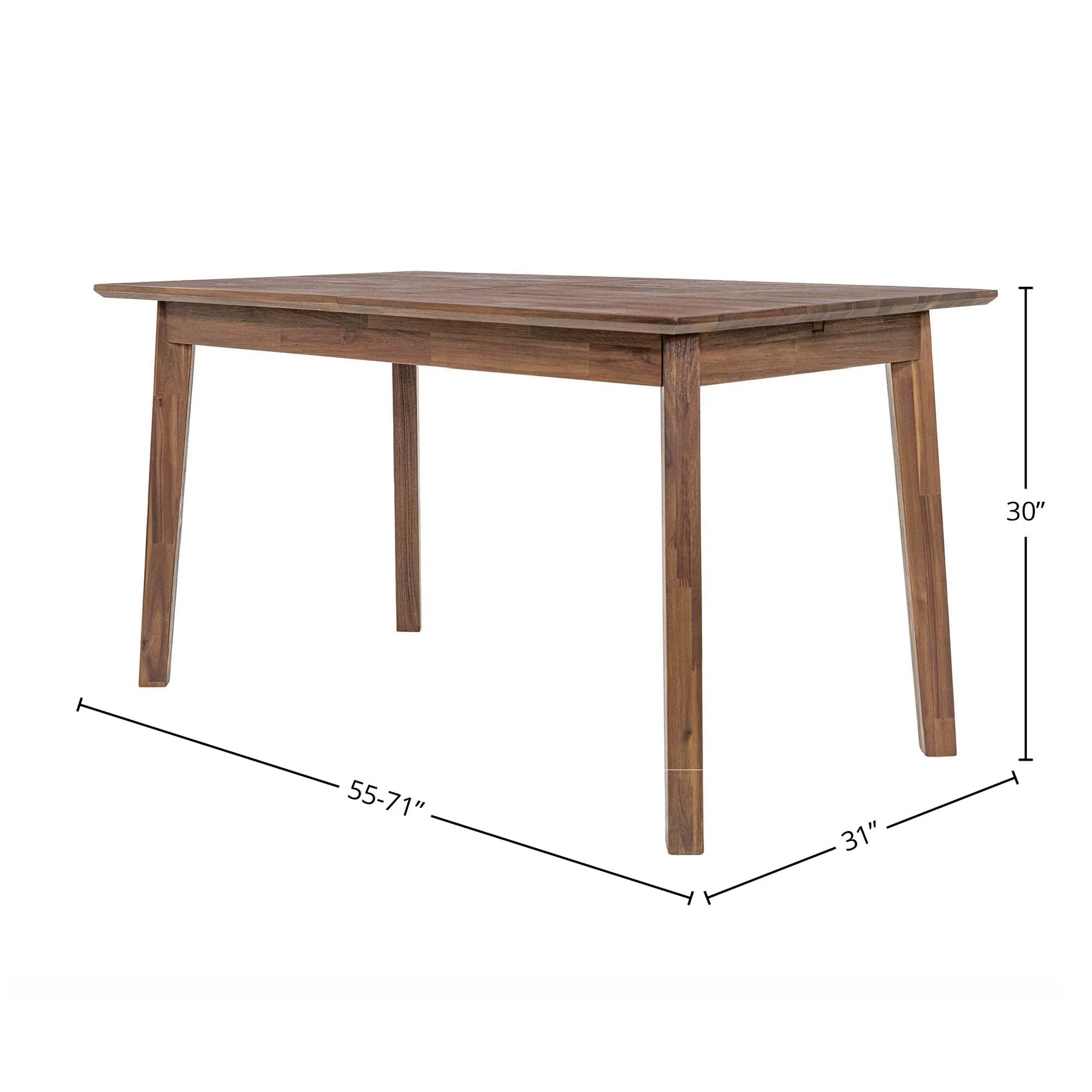 Gia Small Extension Dining Table w/ Butterfly System 55/71” - Warm Pecan - Image 3