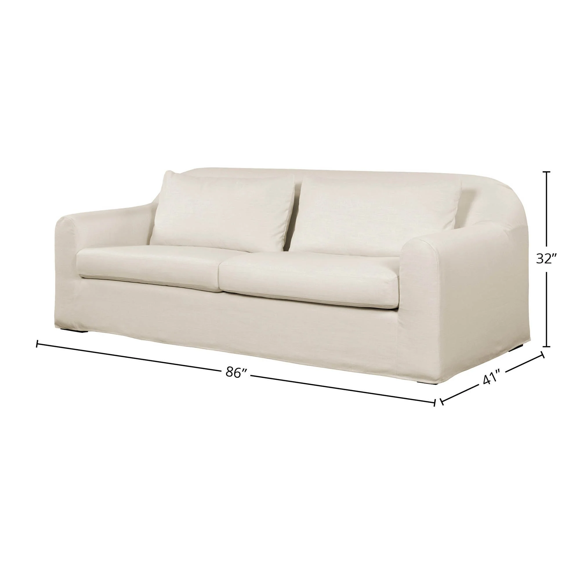 Harper Slipcover Sofa - Linen Ivory - Image 10