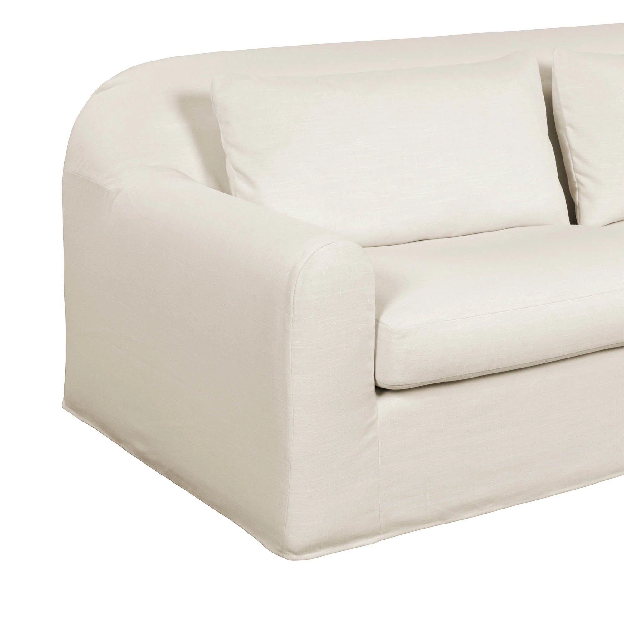 Harper Slipcover Sofa - Linen Ivory - Image 7