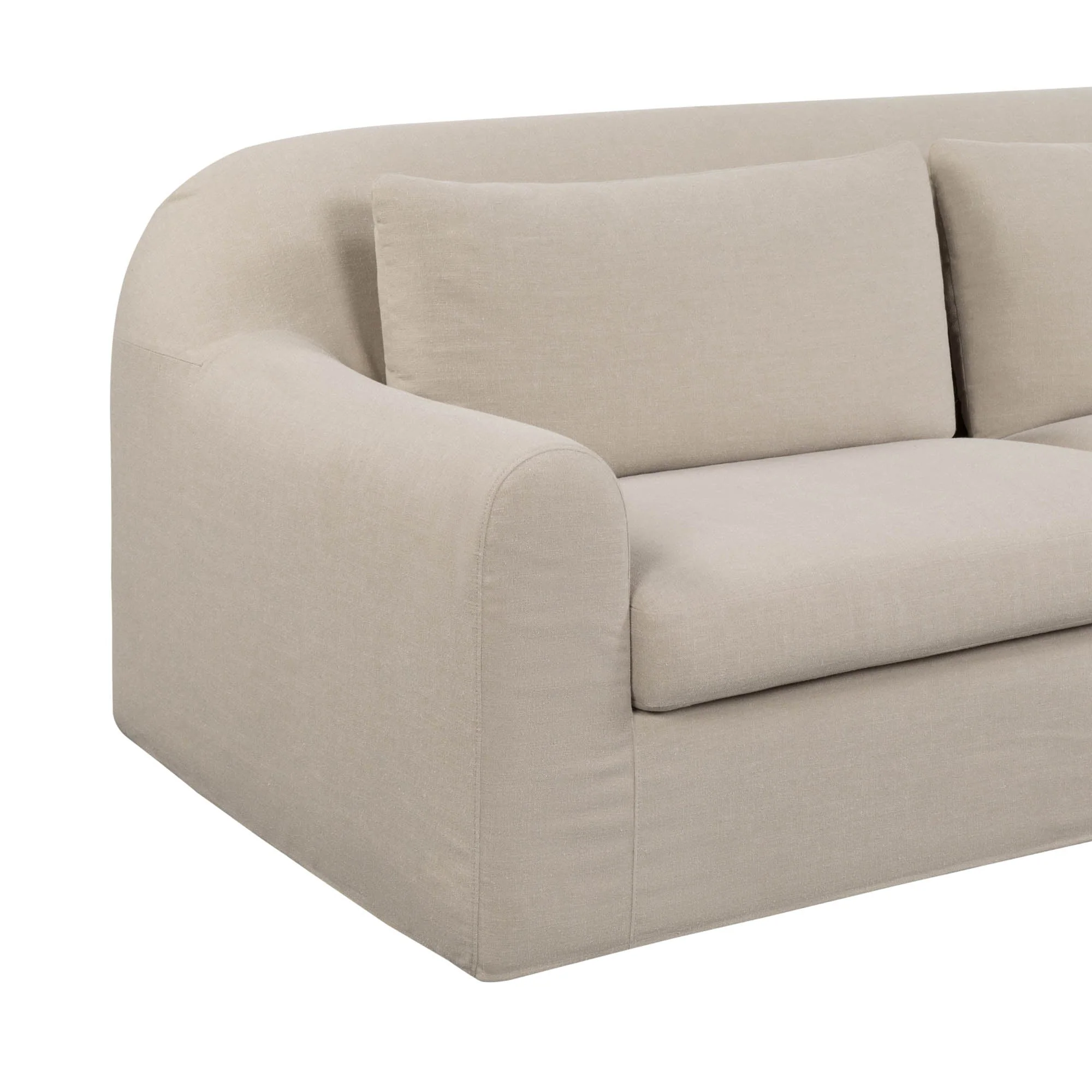 Harper Slipcover Sofa - Linen Malt - Image 6