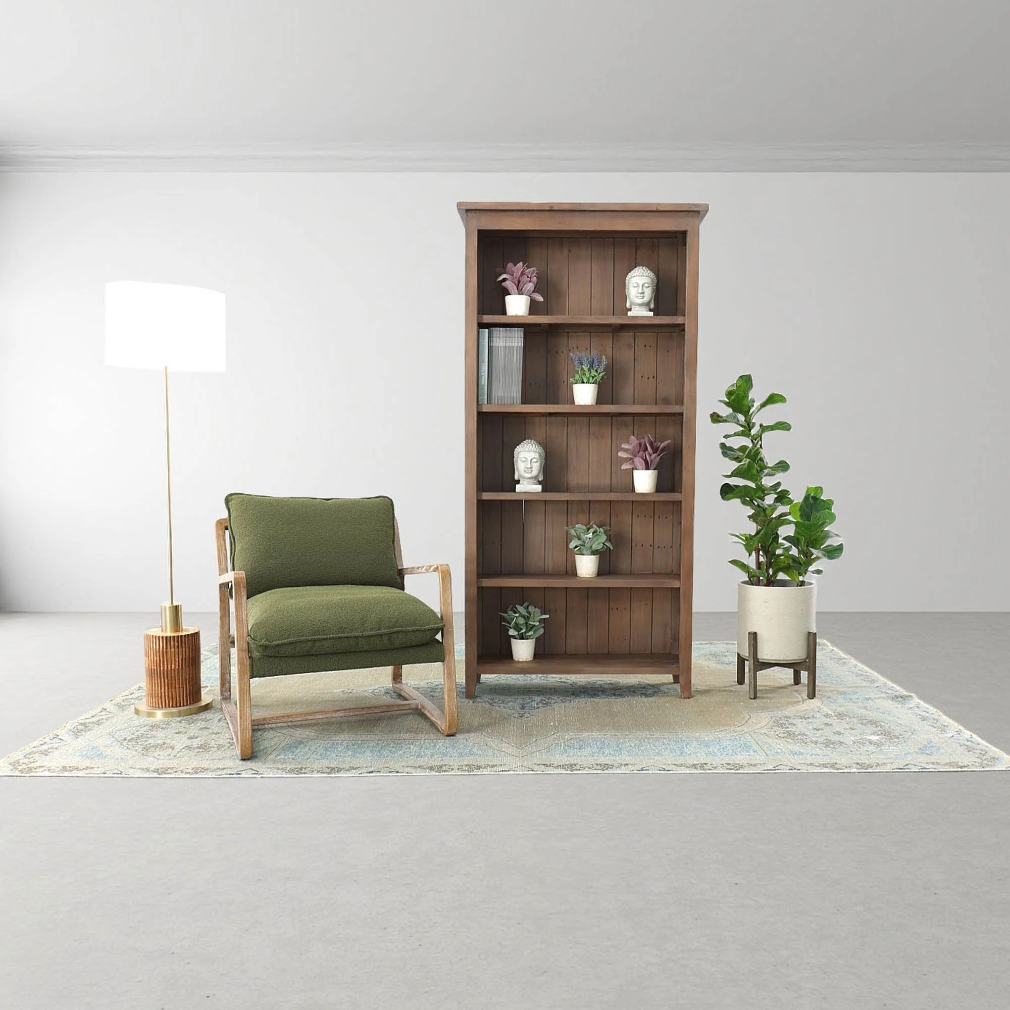 Huntington Club Chair - Moss Boucle - Image 3