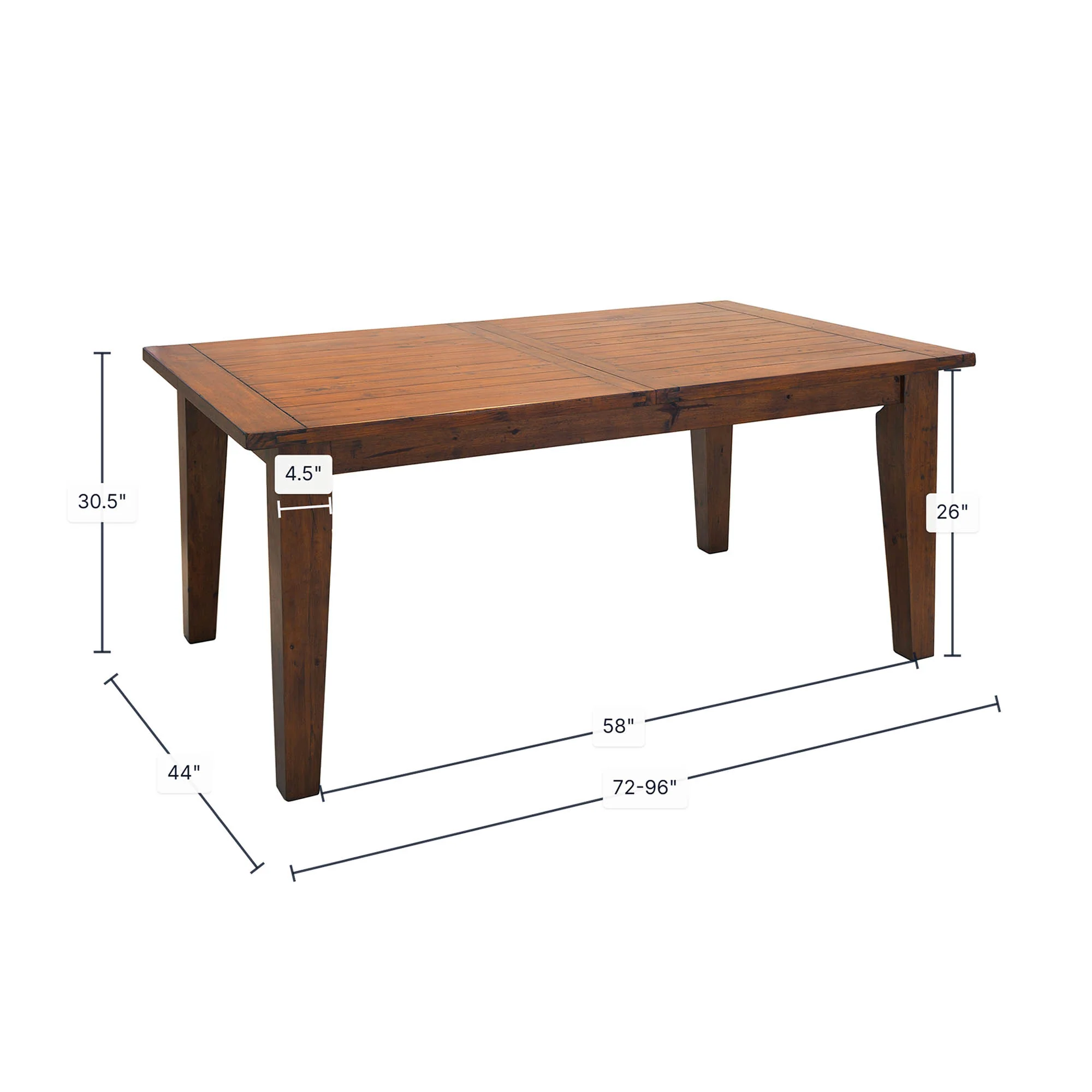 Irish Coast Large Extension Dining Table (72"/96") - African Dusk - Image 3