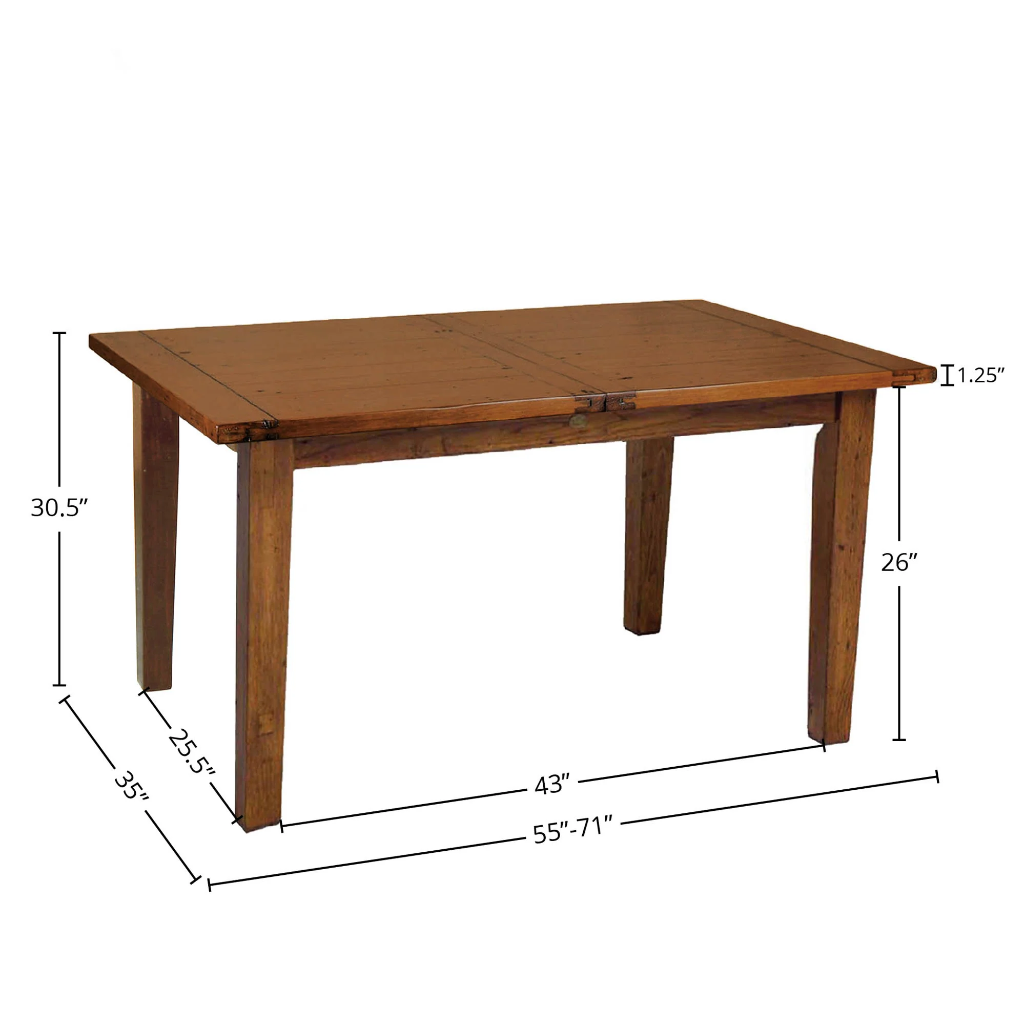 Irish Coast Regular Extension Dining Table (55"/71") - African Dusk - Image 3
