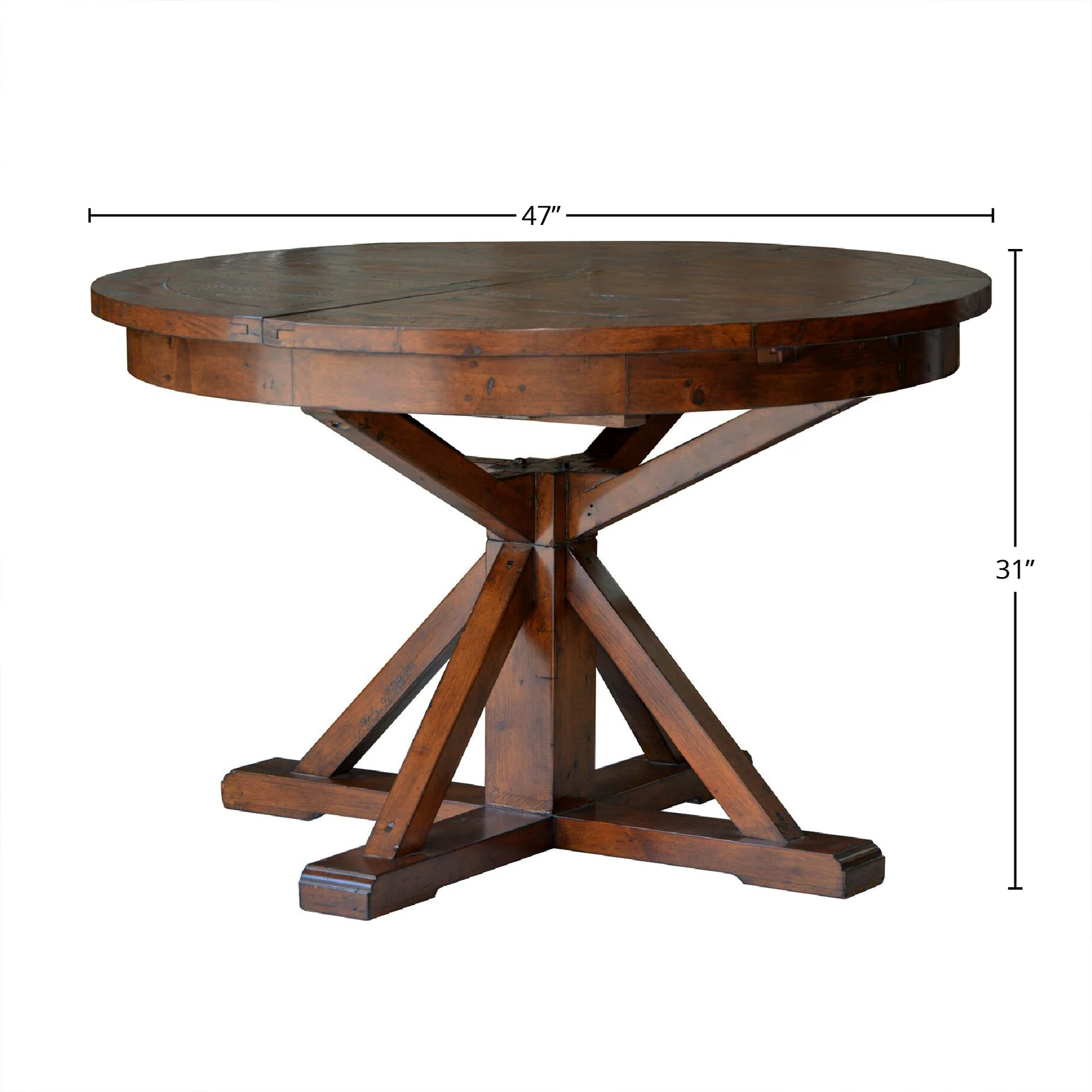 Irish Coast Round 47/63" Extension Dining Table - African Dusk - Image 3