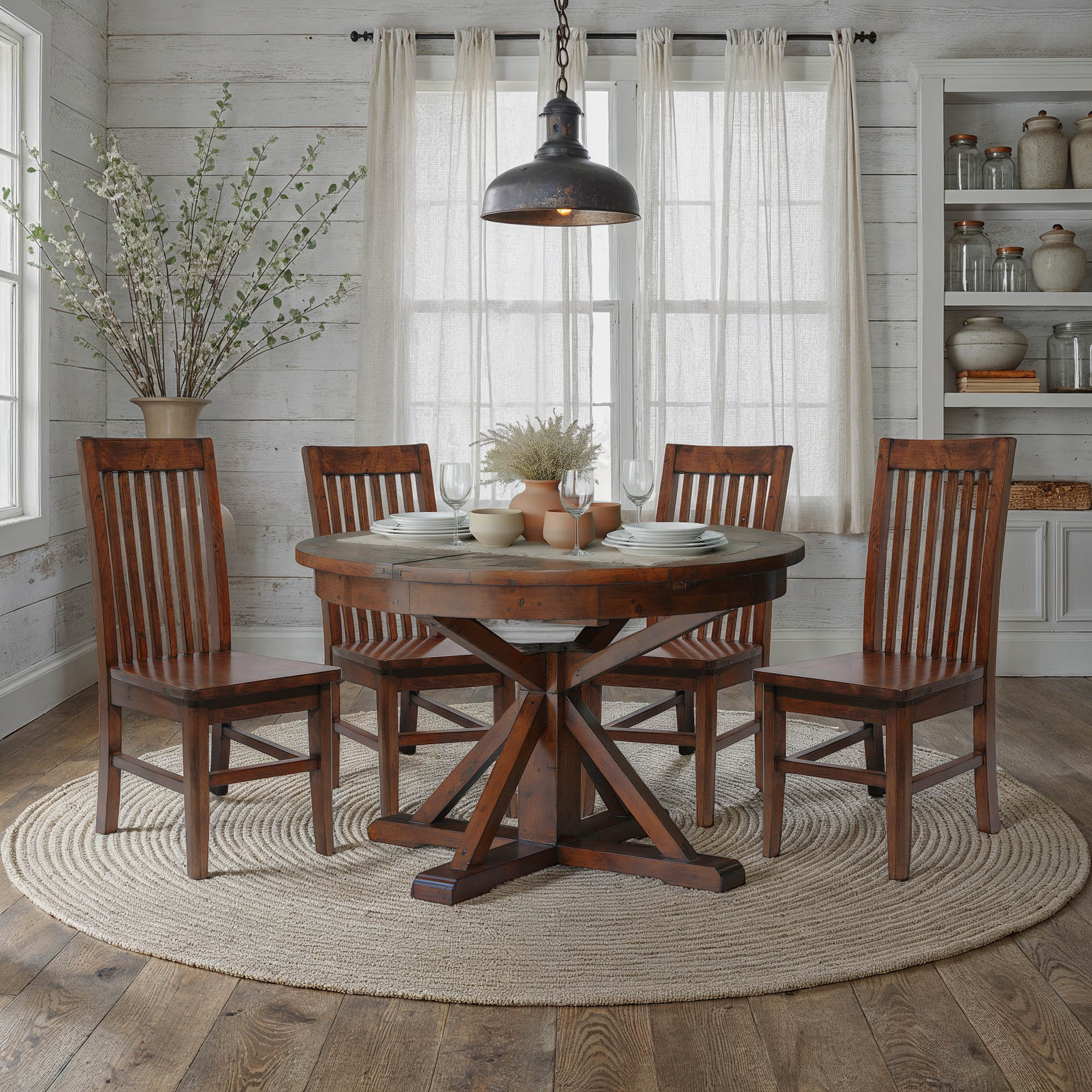 Irish Coast Round 47/63" Extension Dining Table - African Dusk - Image 7