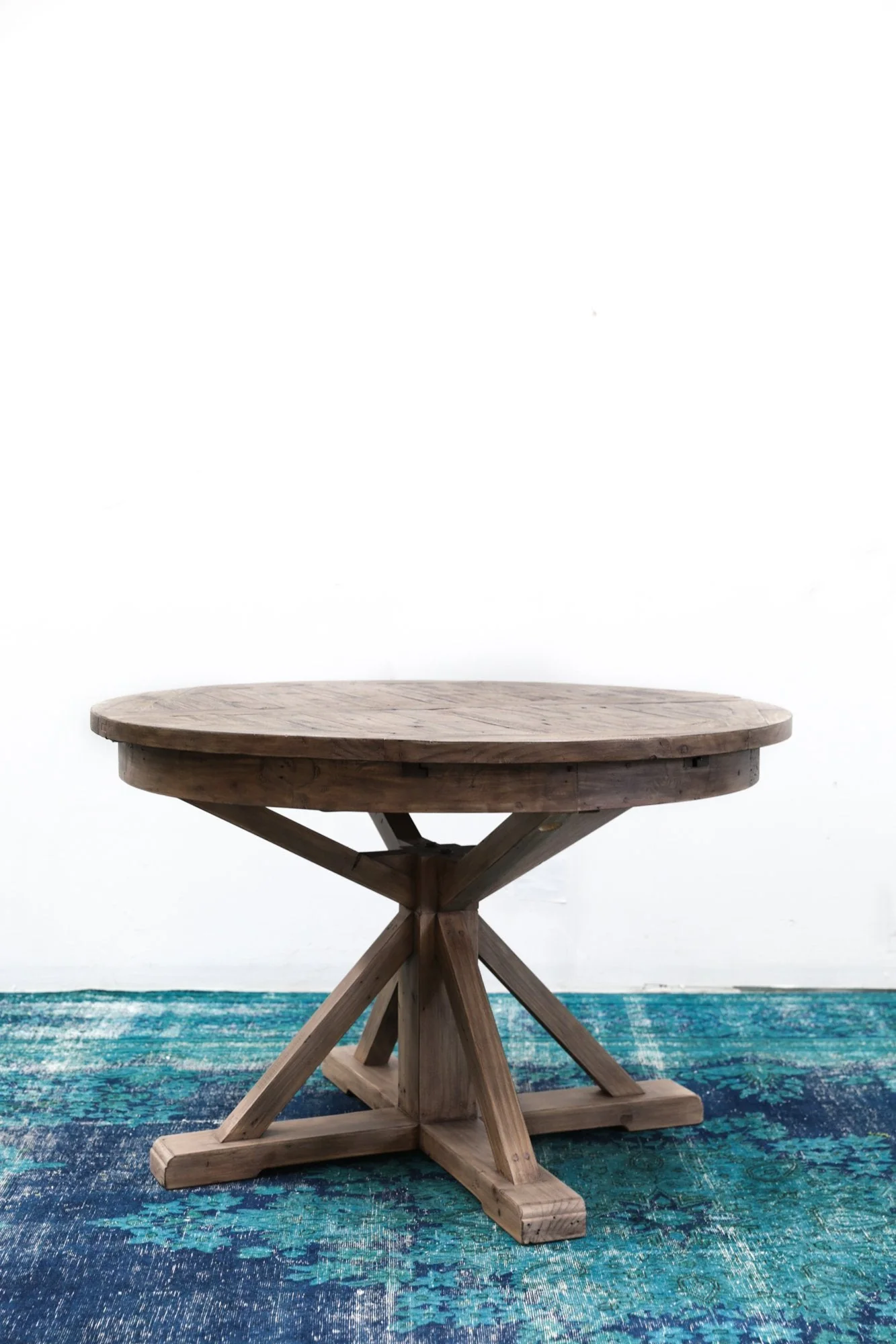 Irish Coast Round 47/63" Extension Dining Table - Rustic Sundried - Image 5