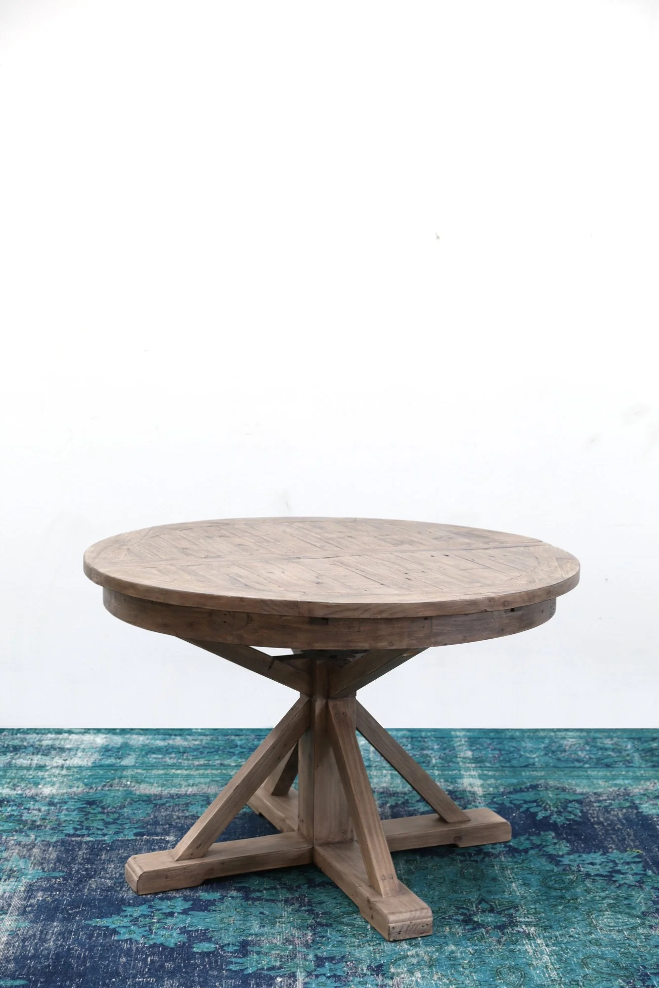 Irish Coast Round 47/63" Extension Dining Table - Rustic Sundried - Image 6