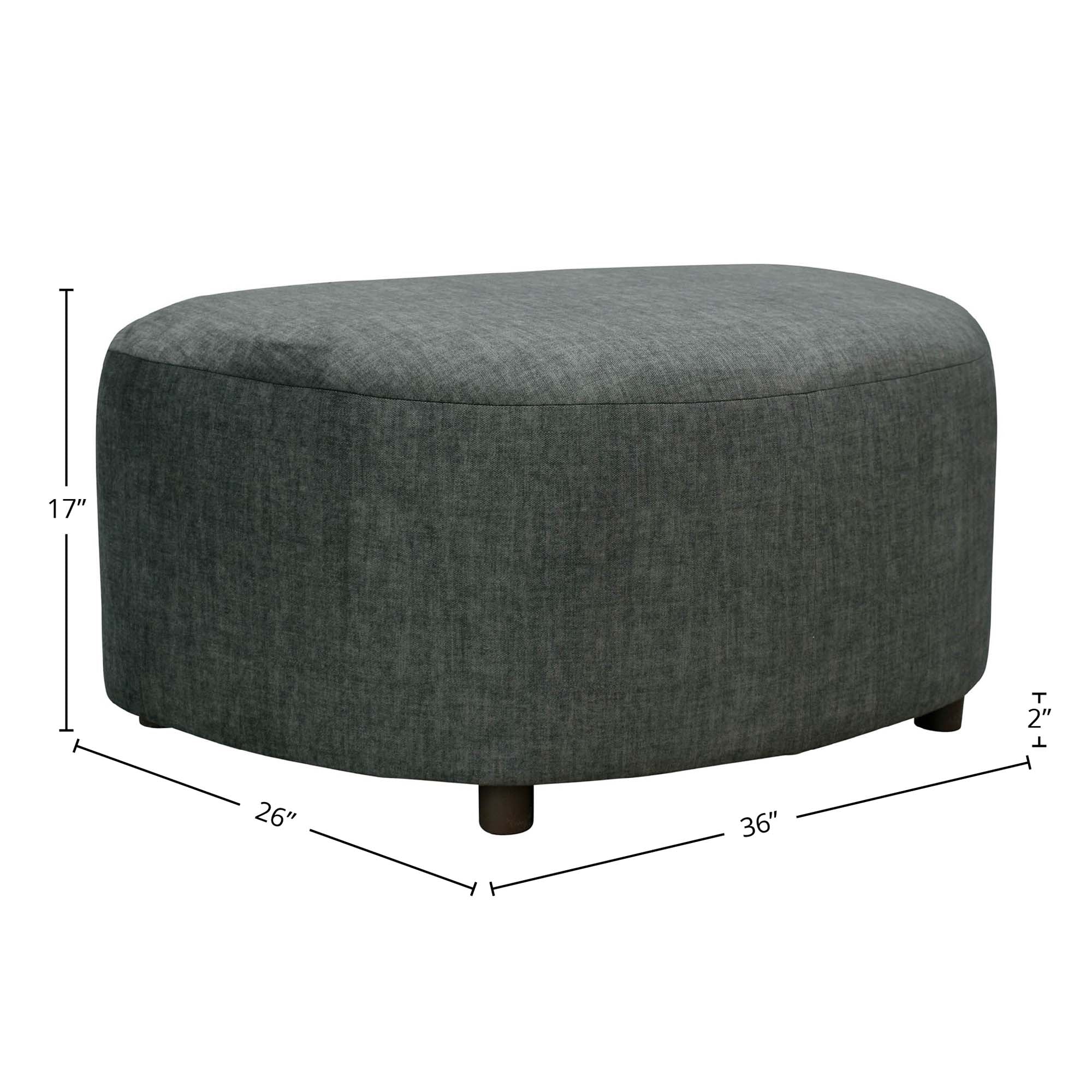 Isabella Ottoman - Polished Pewter - Image 3