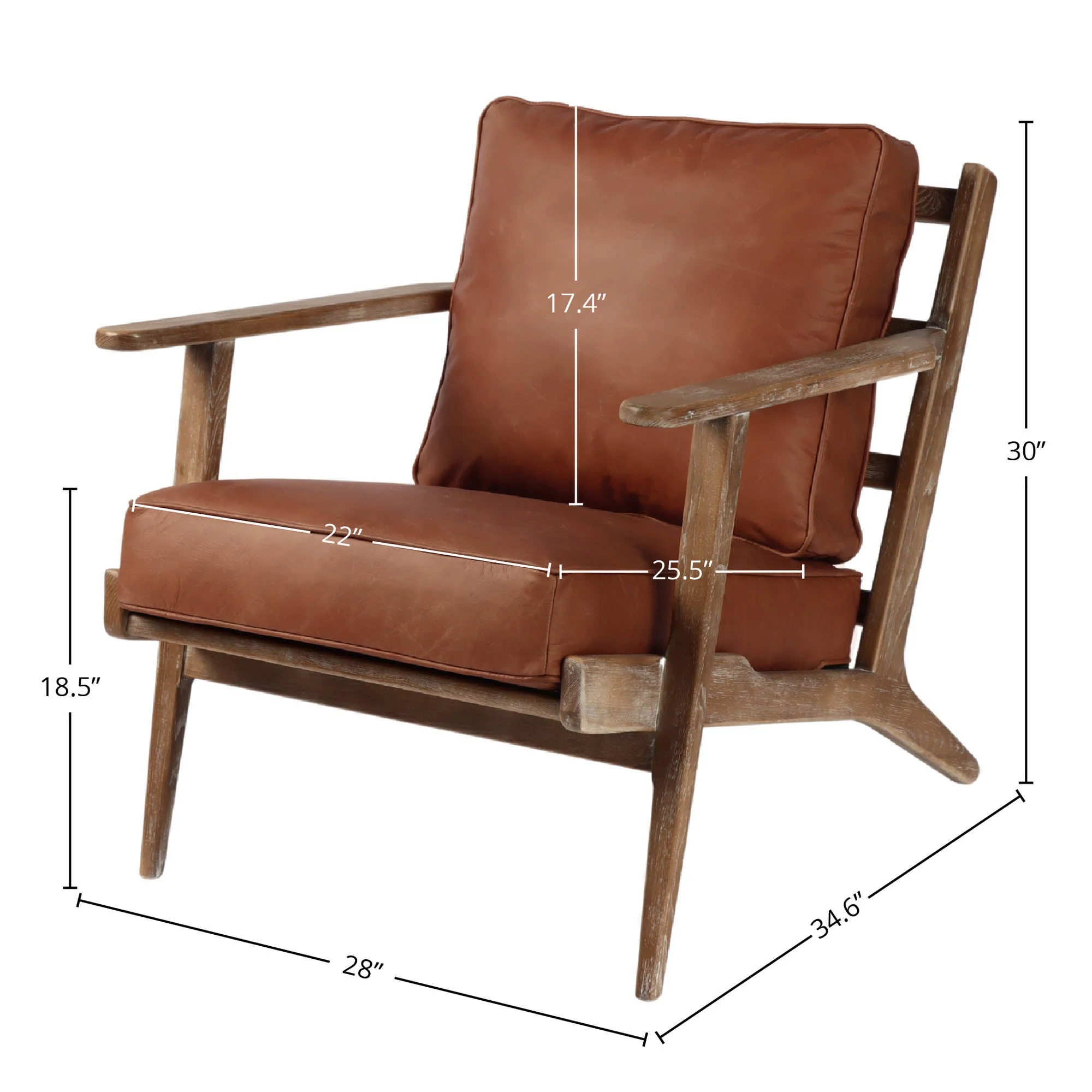 Junior Arm Chair - Saddle Brown - Image 3