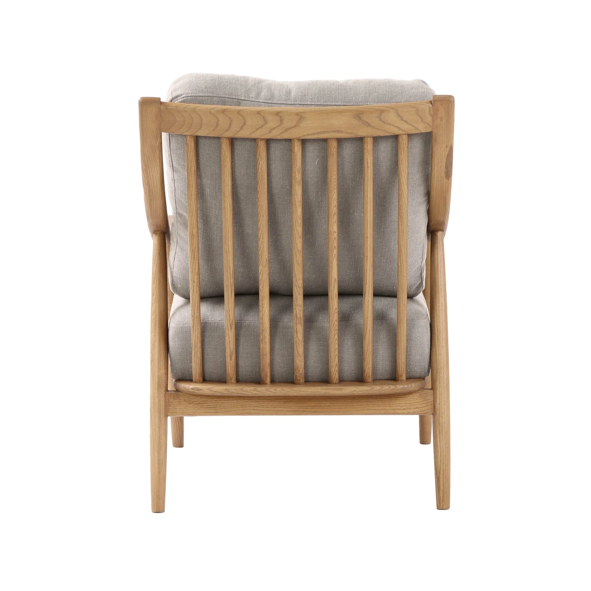 Kinsley Club Chair - Light Linen/ Natural Frame - Image 6