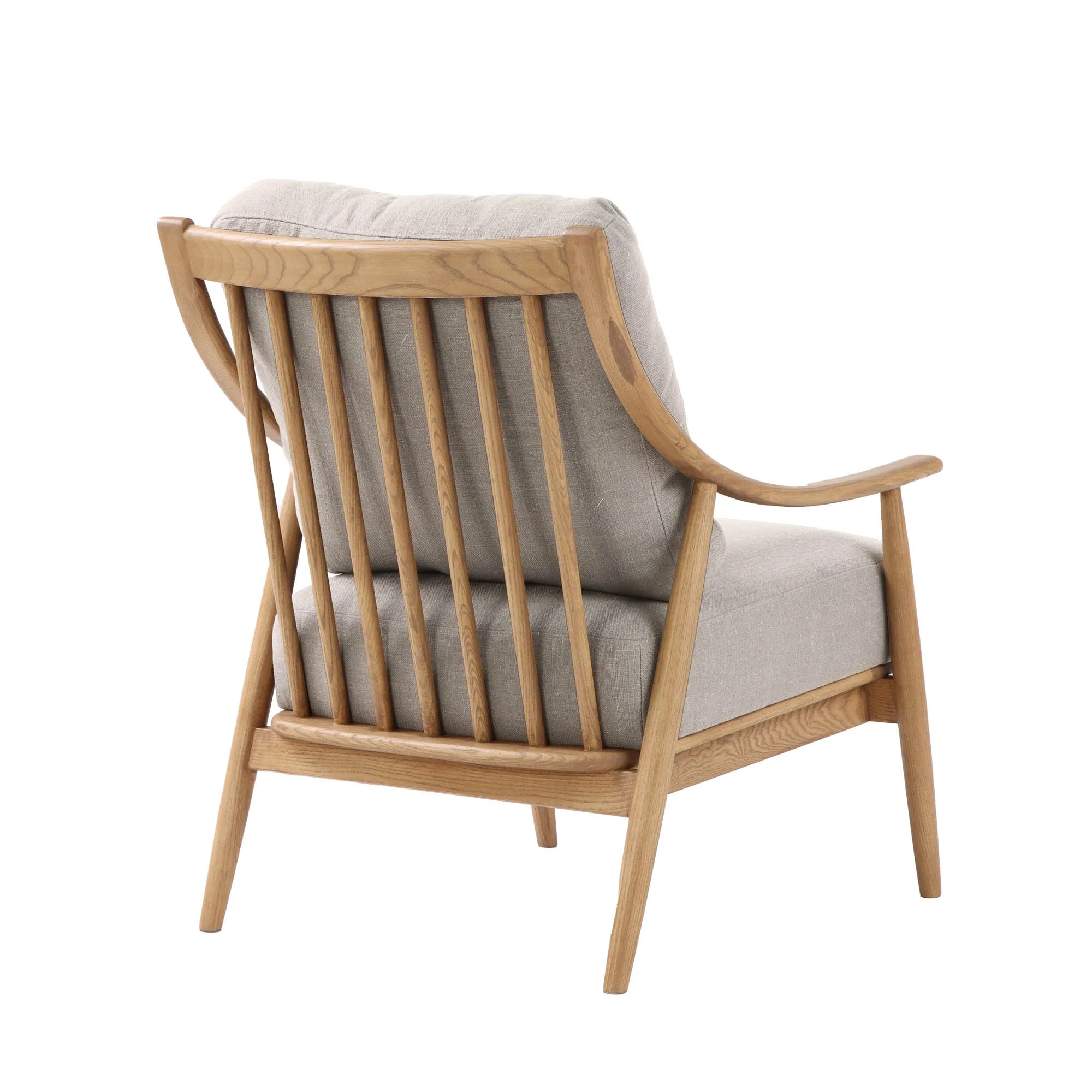 Kinsley Club Chair - Light Linen/ Natural Frame - Image 7