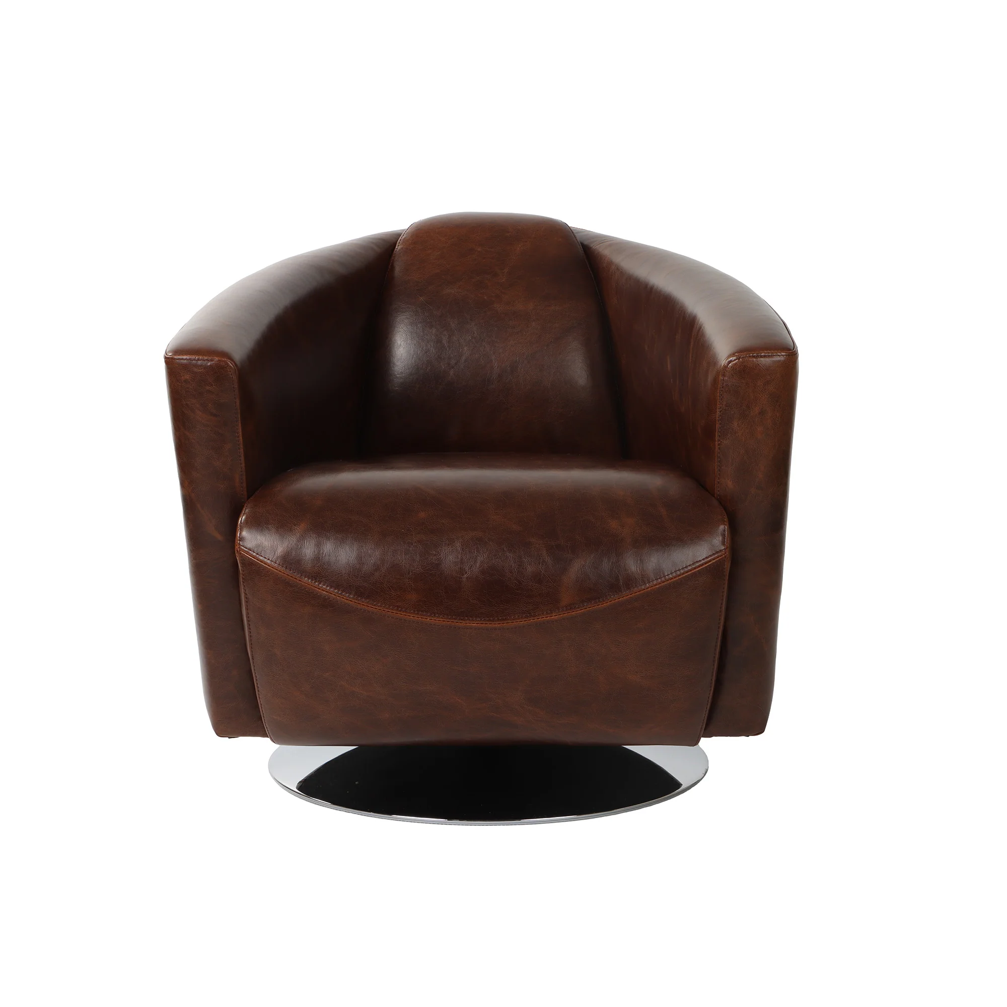 Lannister Swivel Club Chair - Brown - Image 4