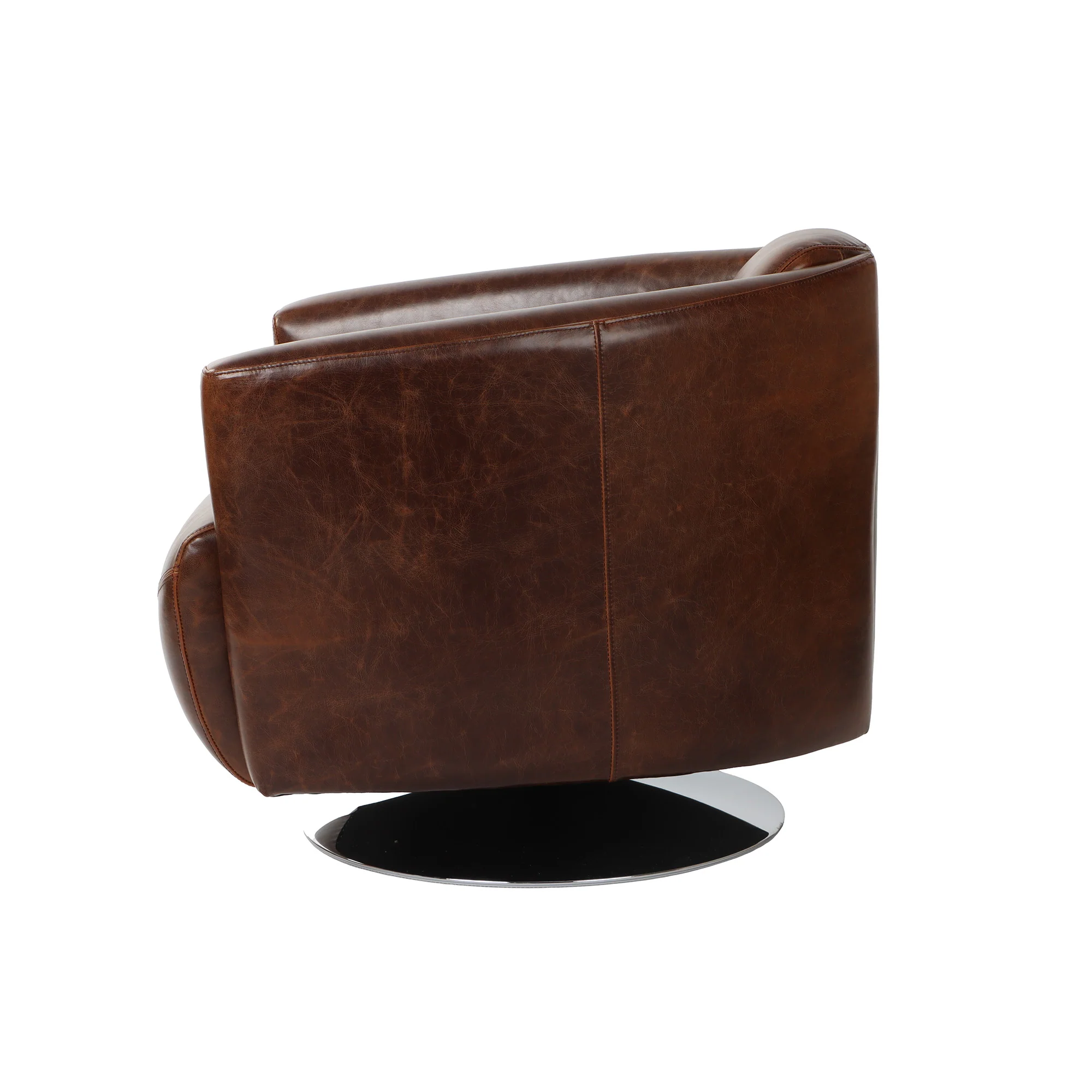 Lannister Swivel Club Chair - Brown - Image 5