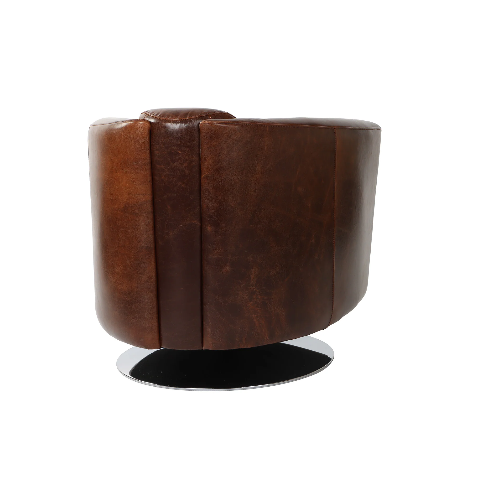 Lannister Swivel Club Chair - Brown - Image 7