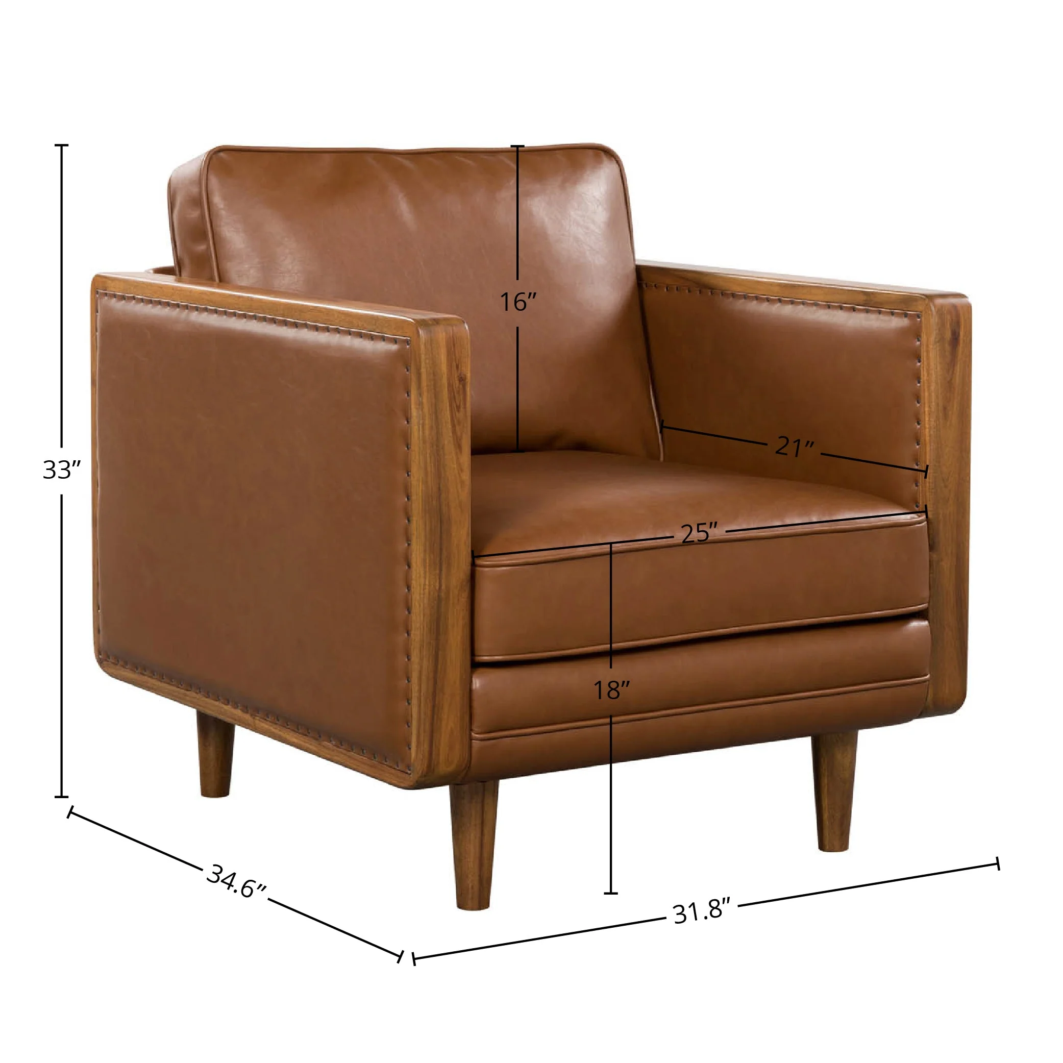 Las Vegas Mandalay Club Chair - Vegan Nut - Image 3