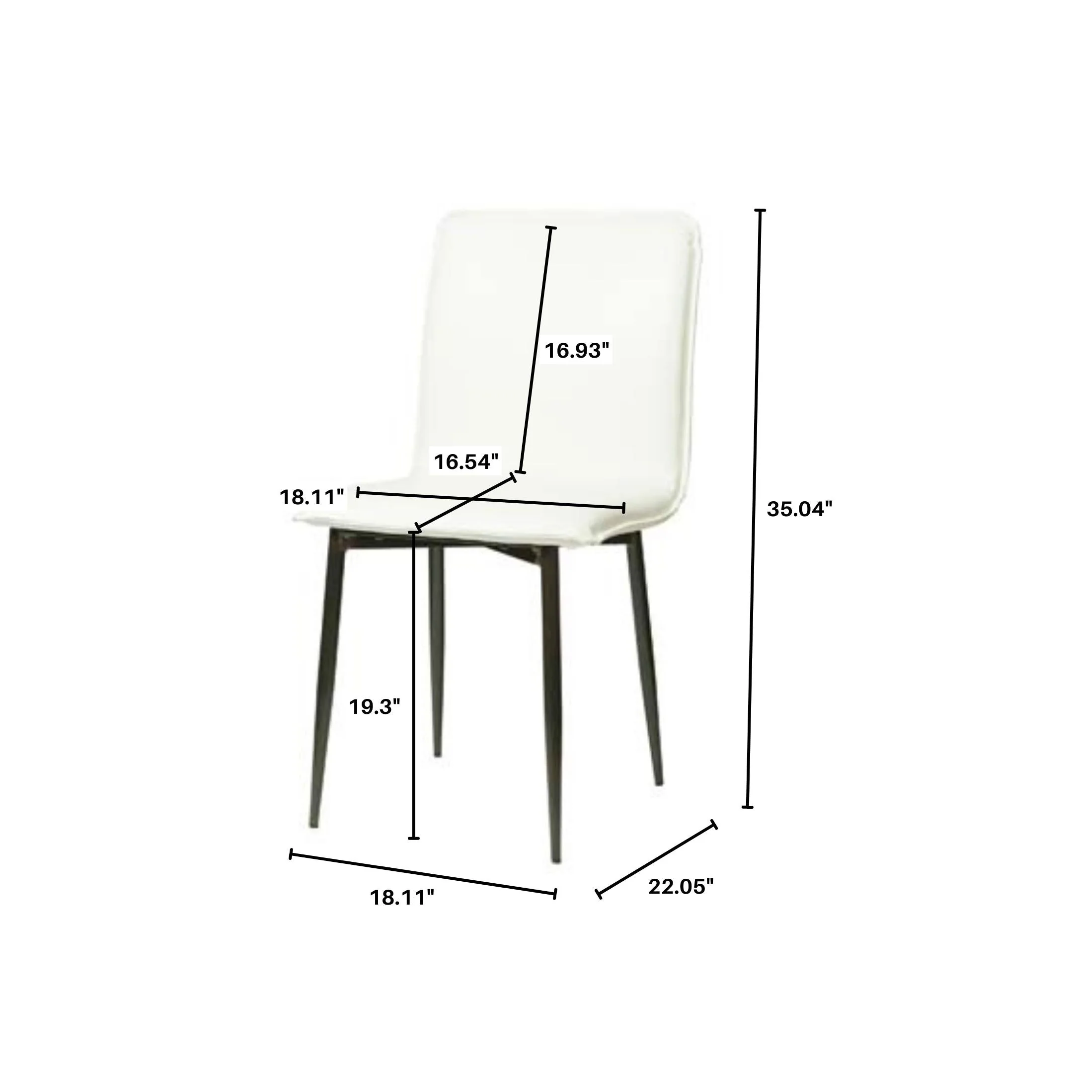Luca Dining Chair - Fox White - Image 3