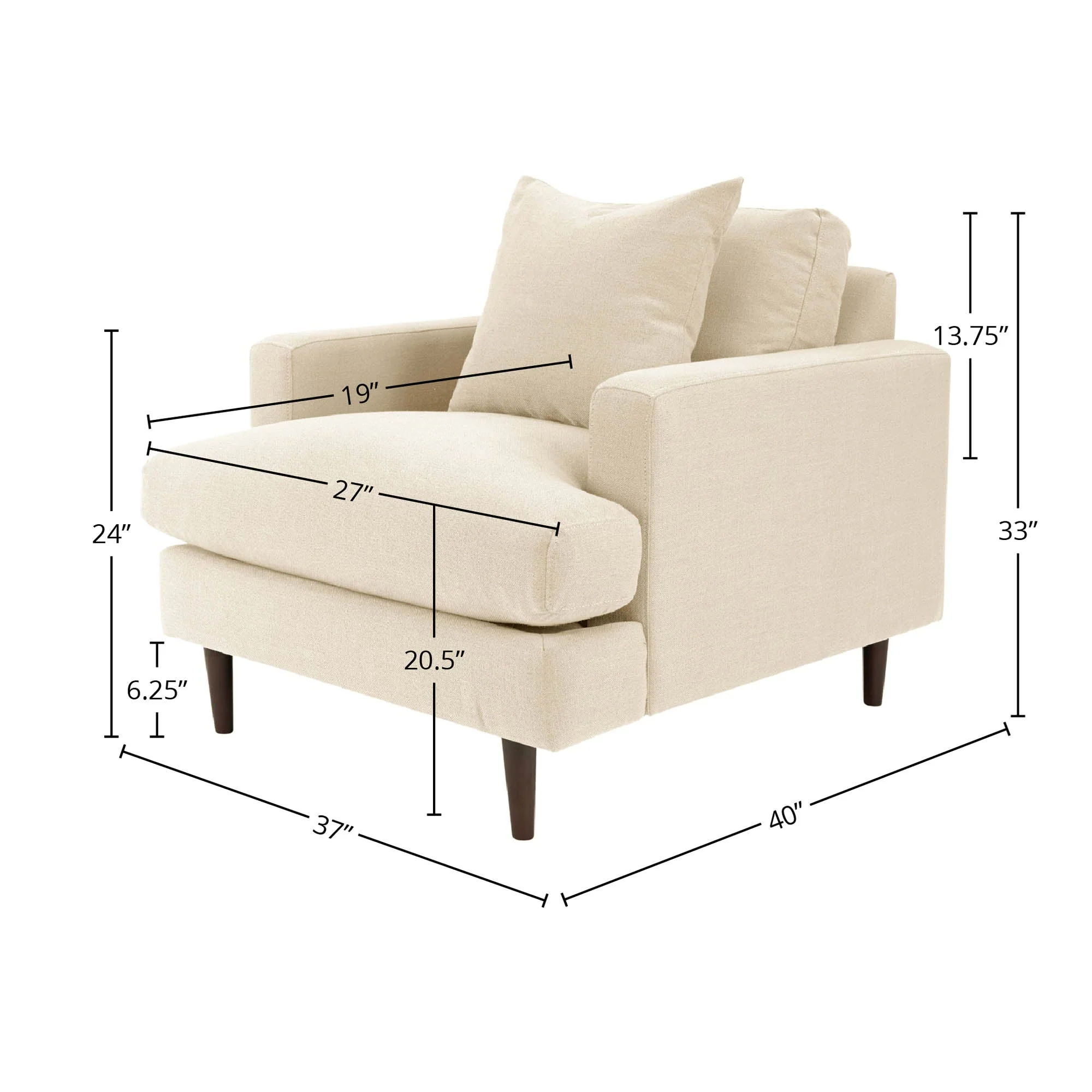 Martha Club Chair - Beach Alabaster - Image 3