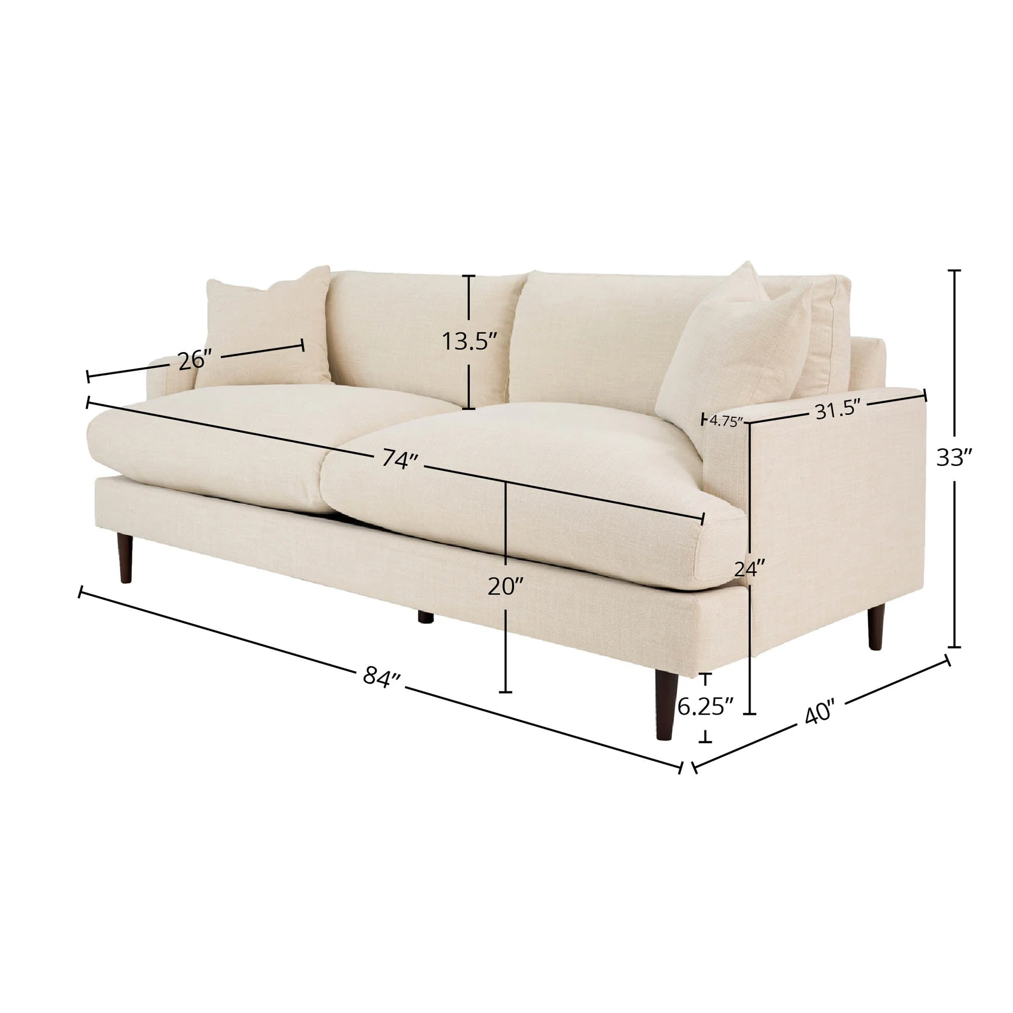 Martha Sofa - Beach Alabaster - Image 3
