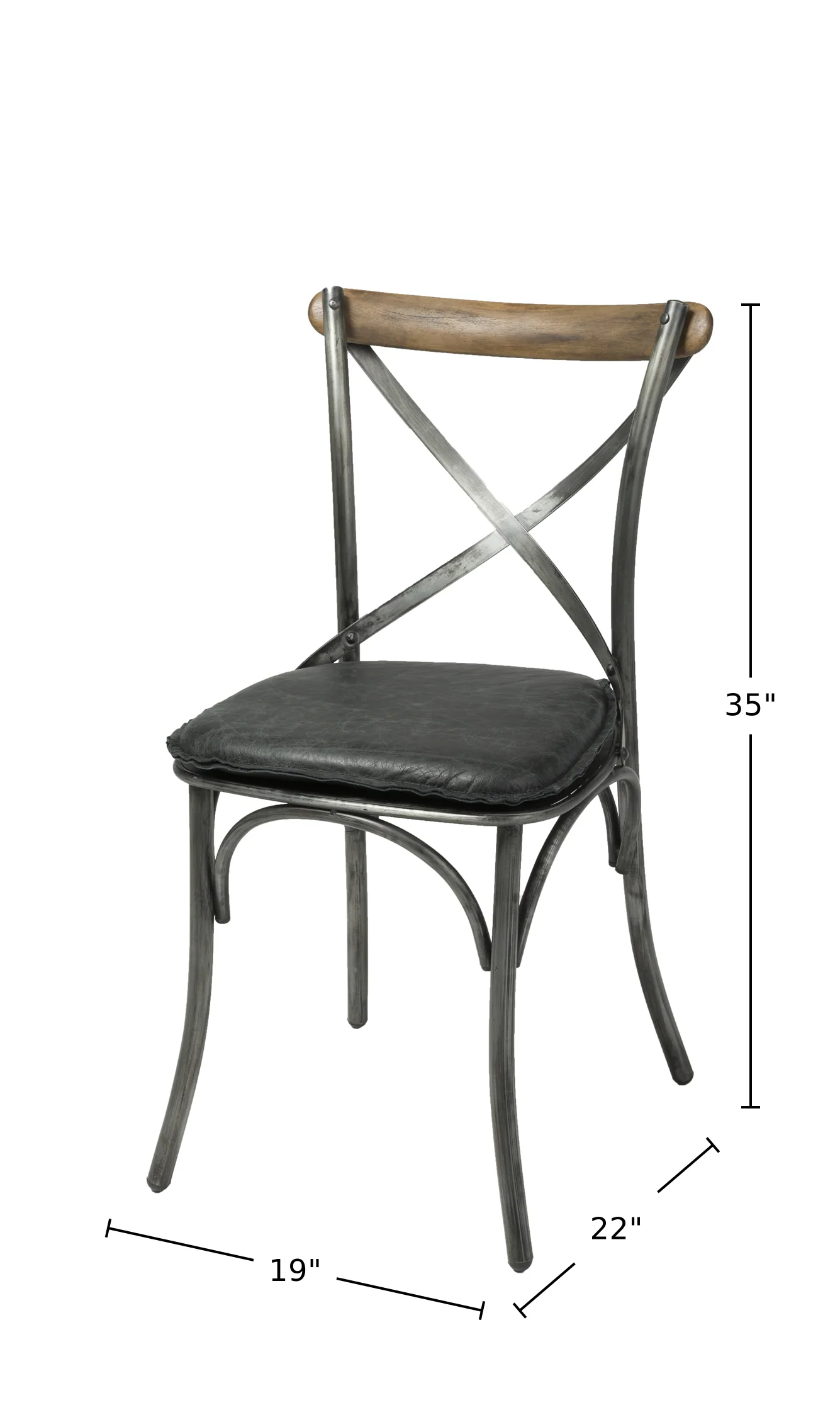 Metal Crossback Chair - Image 3