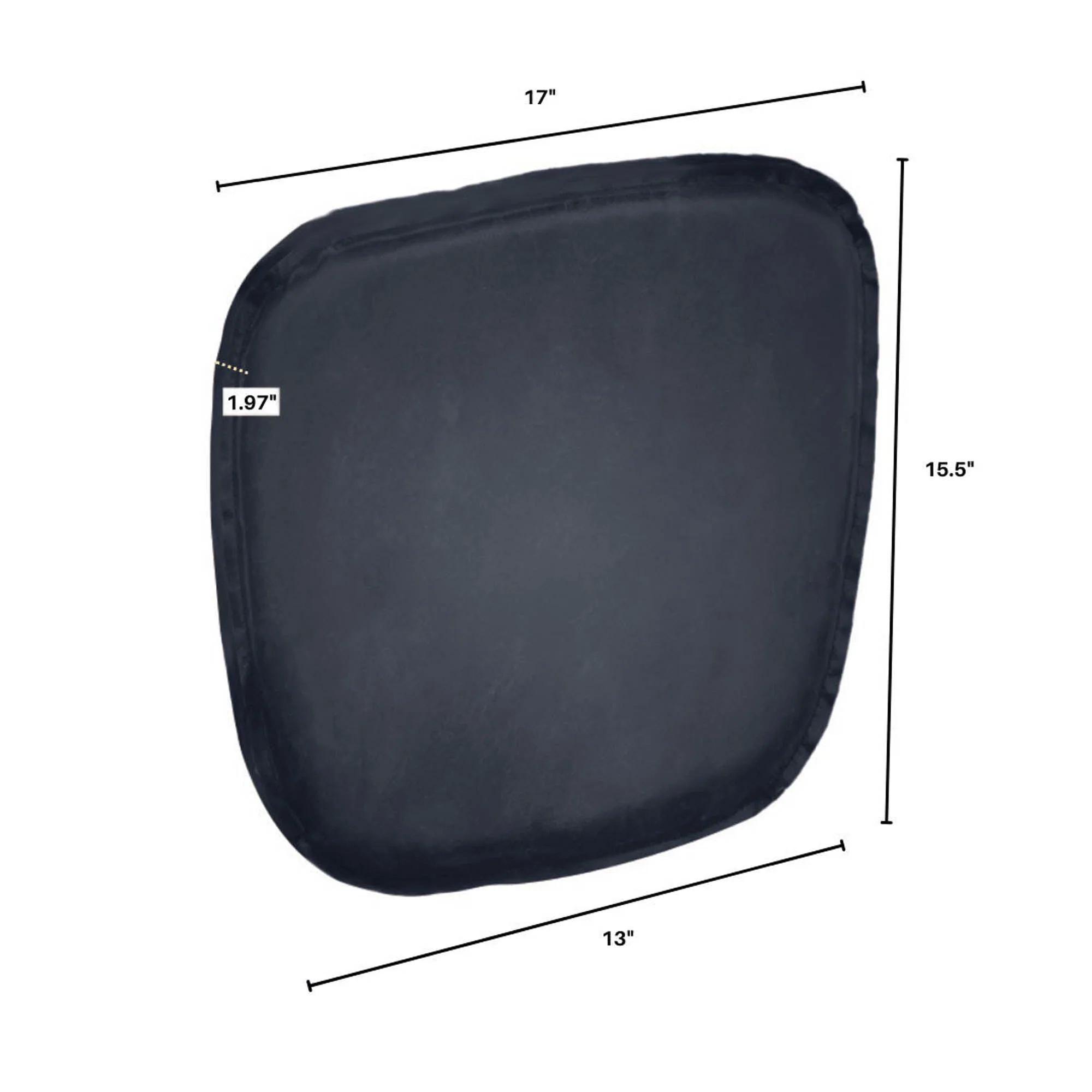 Metal Crossback Leather Cushion Seat - Antique Black - Image 8