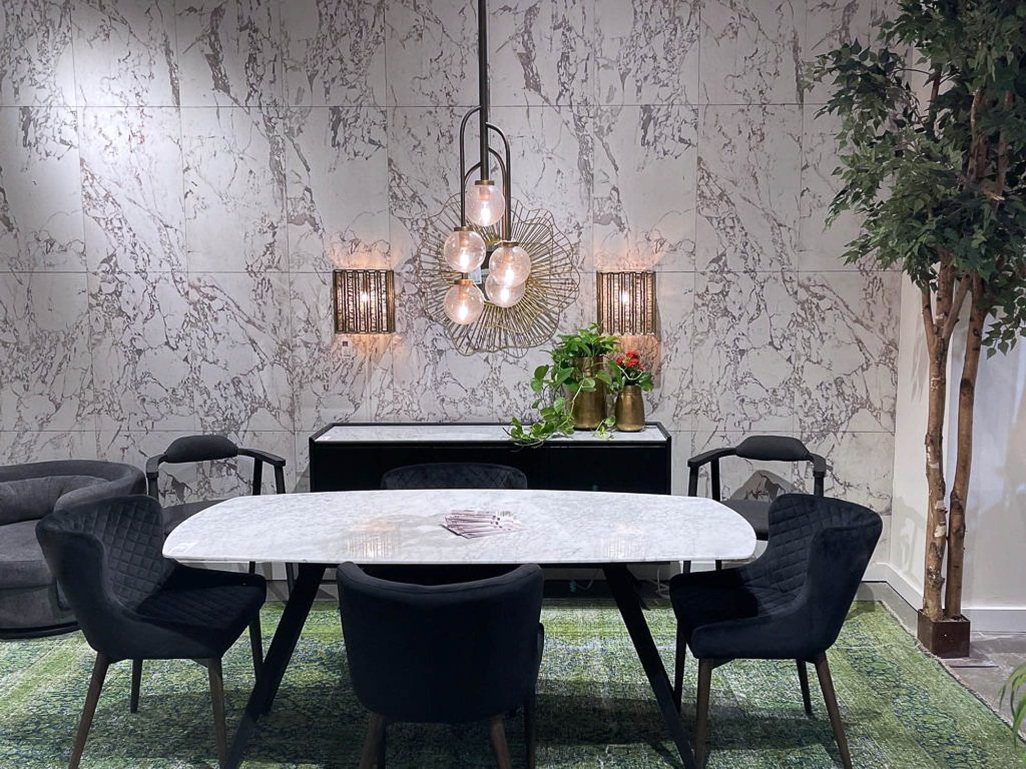 Mila Dining Chair - Black Velvet - Image 6